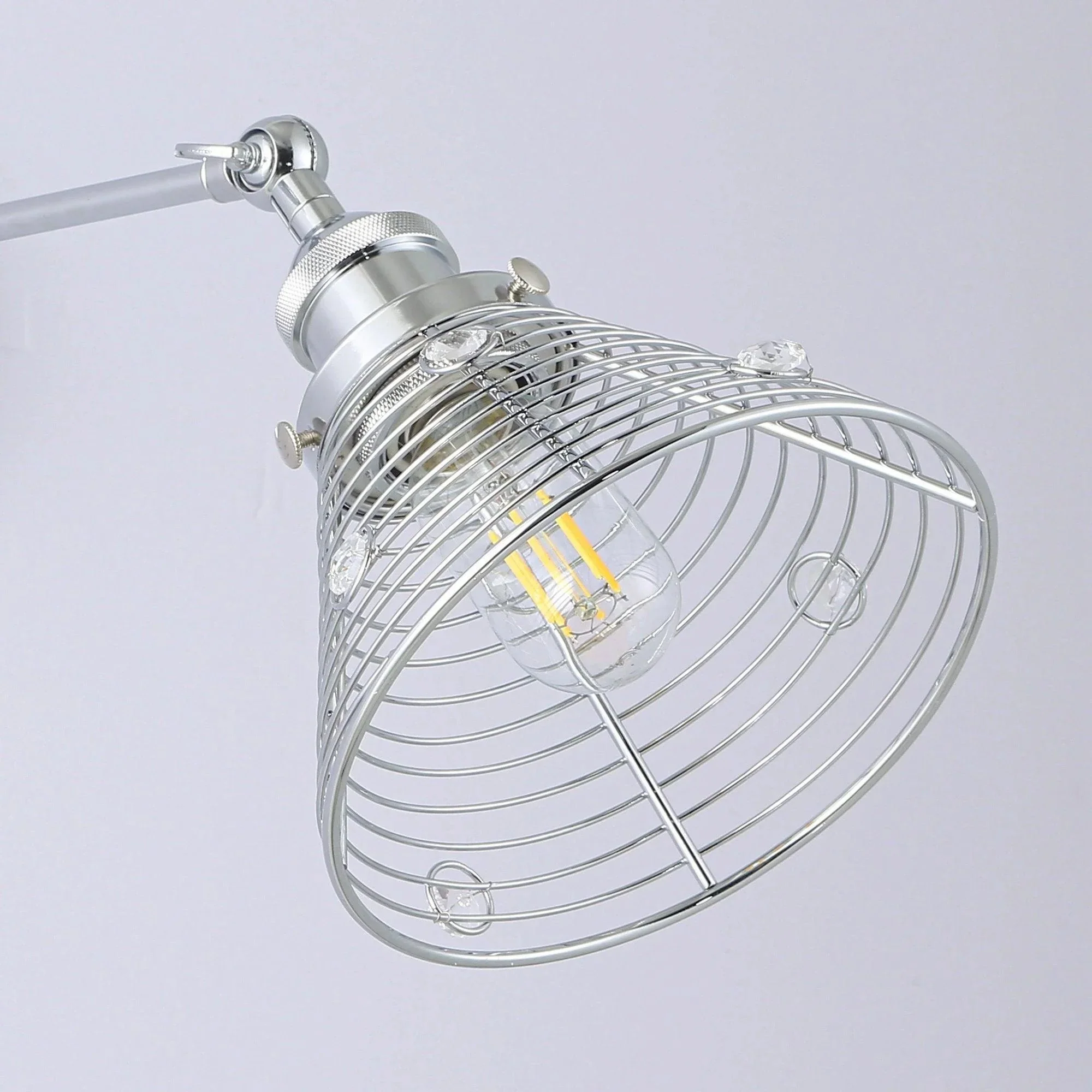 Parrot Uncle 1-Light Modern Silver Wall Scone Light (W2207110V) - Image 11