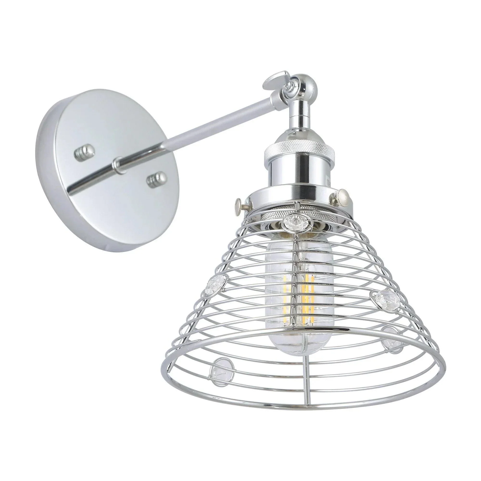 Parrot Uncle 1-Light Modern Silver Wall Scone Light (W2207110V) - Image 13