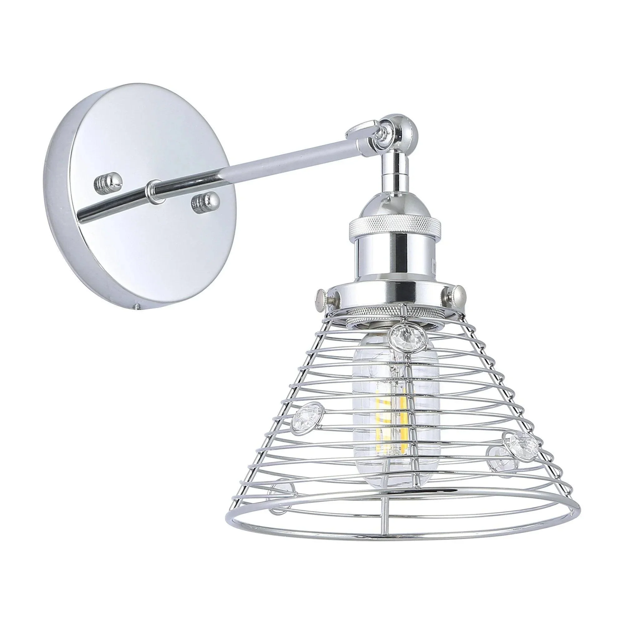 Parrot Uncle 1-Light Modern Silver Wall Scone Light (W2207110V) - Image 16