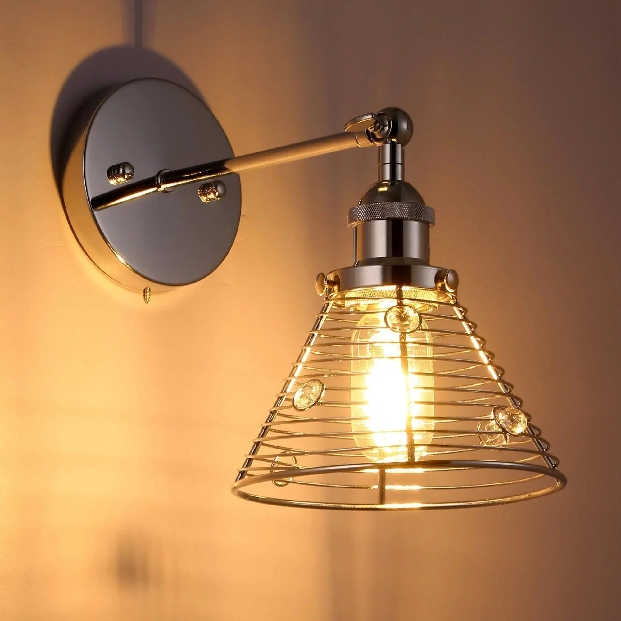 Parrot Uncle 1-Light Modern Silver Wall Scone Light (W2207110V) - Image 5