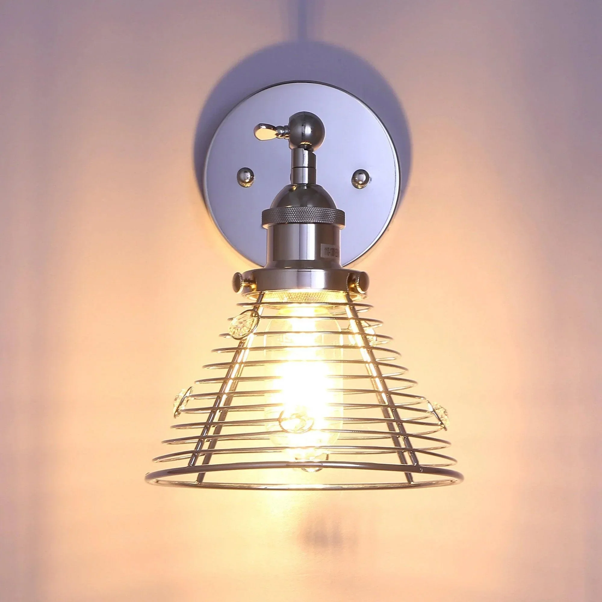 Parrot Uncle 1-Light Modern Silver Wall Scone Light (W2207110V) - Image 6