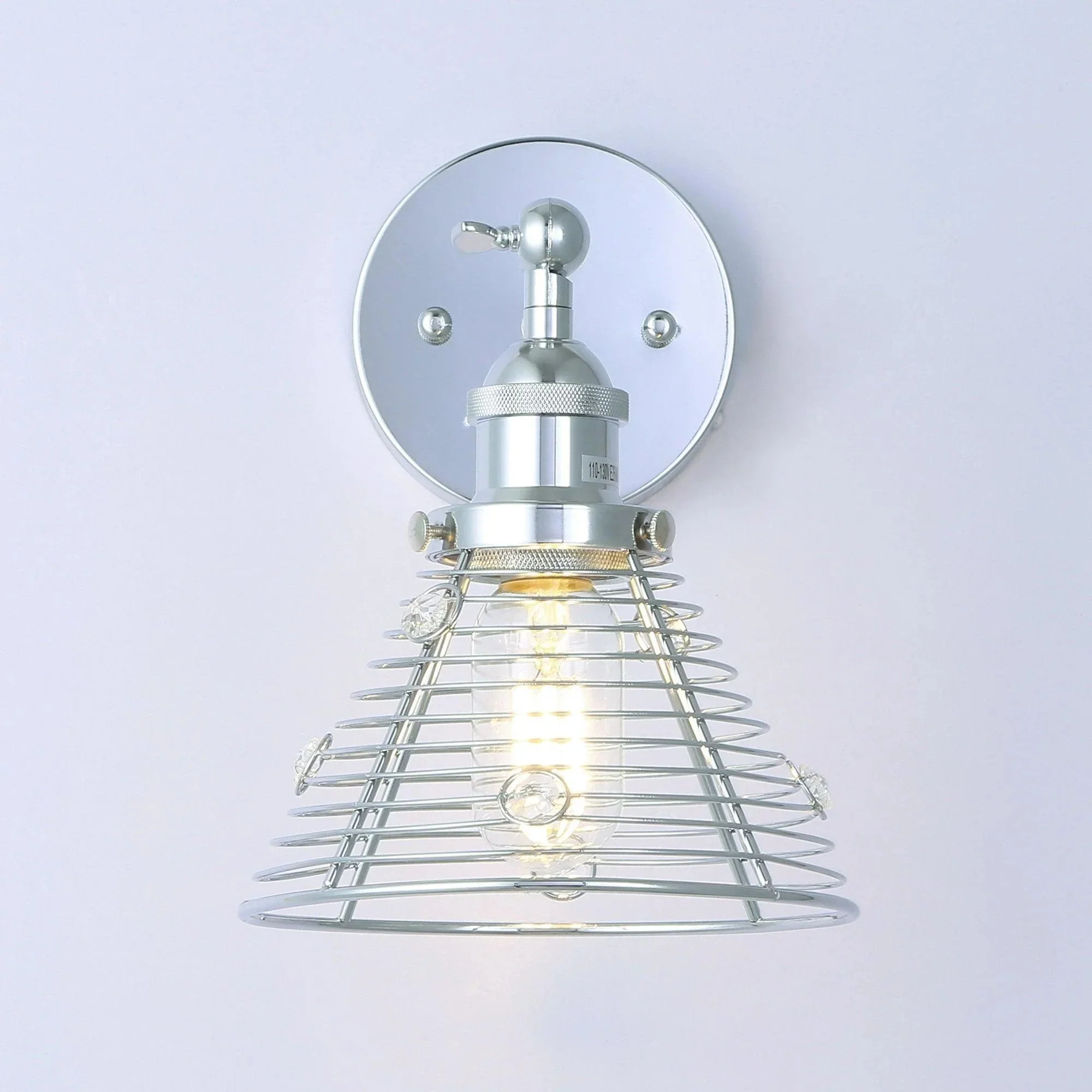 Parrot Uncle 1-Light Modern Silver Wall Scone Light (W2207110V) - Image 8