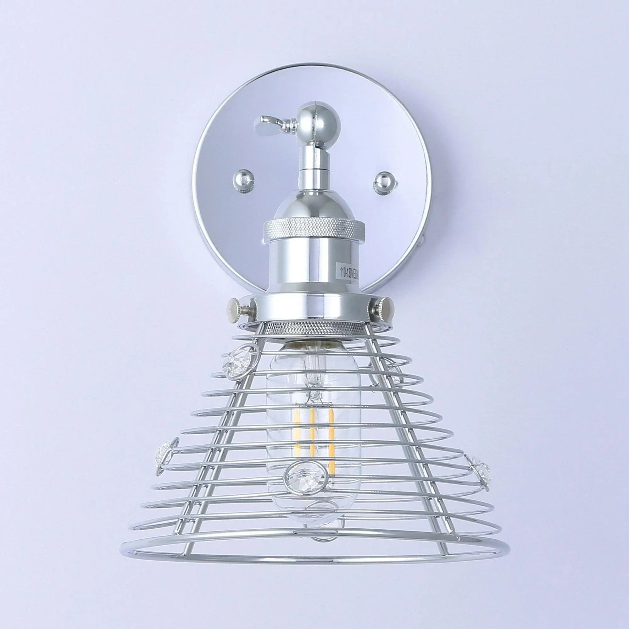 Parrot Uncle 1-Light Modern Silver Wall Scone Light (W2207110V) - Image 9