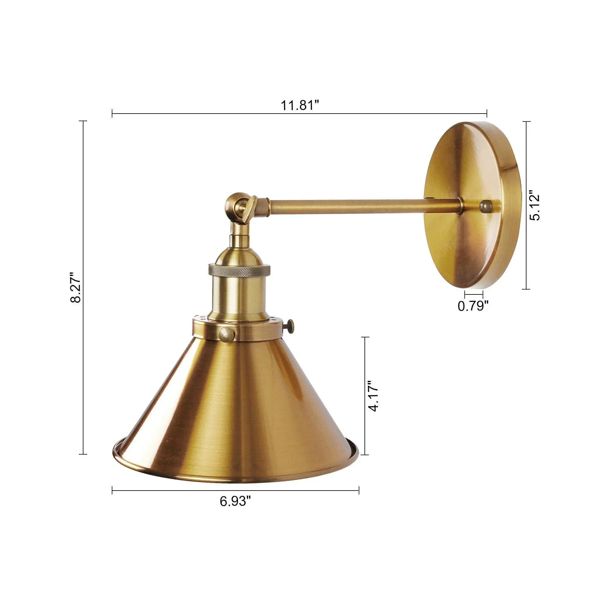 Parrot Uncle 1-Light Rhem Brass Wall Sconce Light (BH11809110V) - Image 10