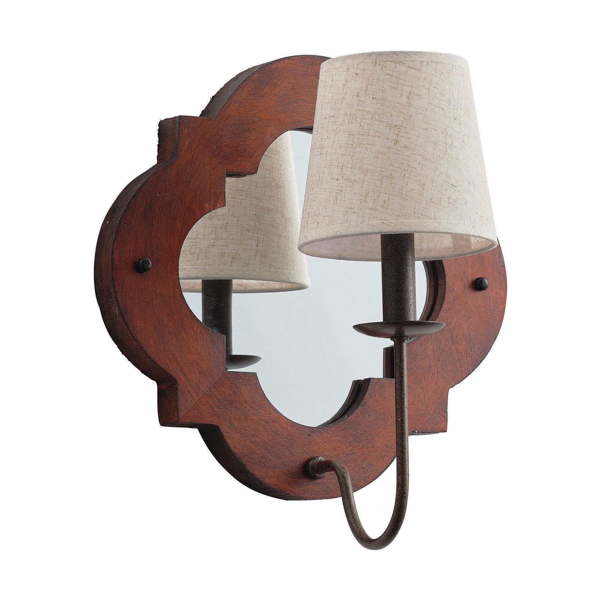 Parrot Uncle 1-Light Rustic Iron Wood Wall Sconce Lighting (BBB0108-1) - Image 5