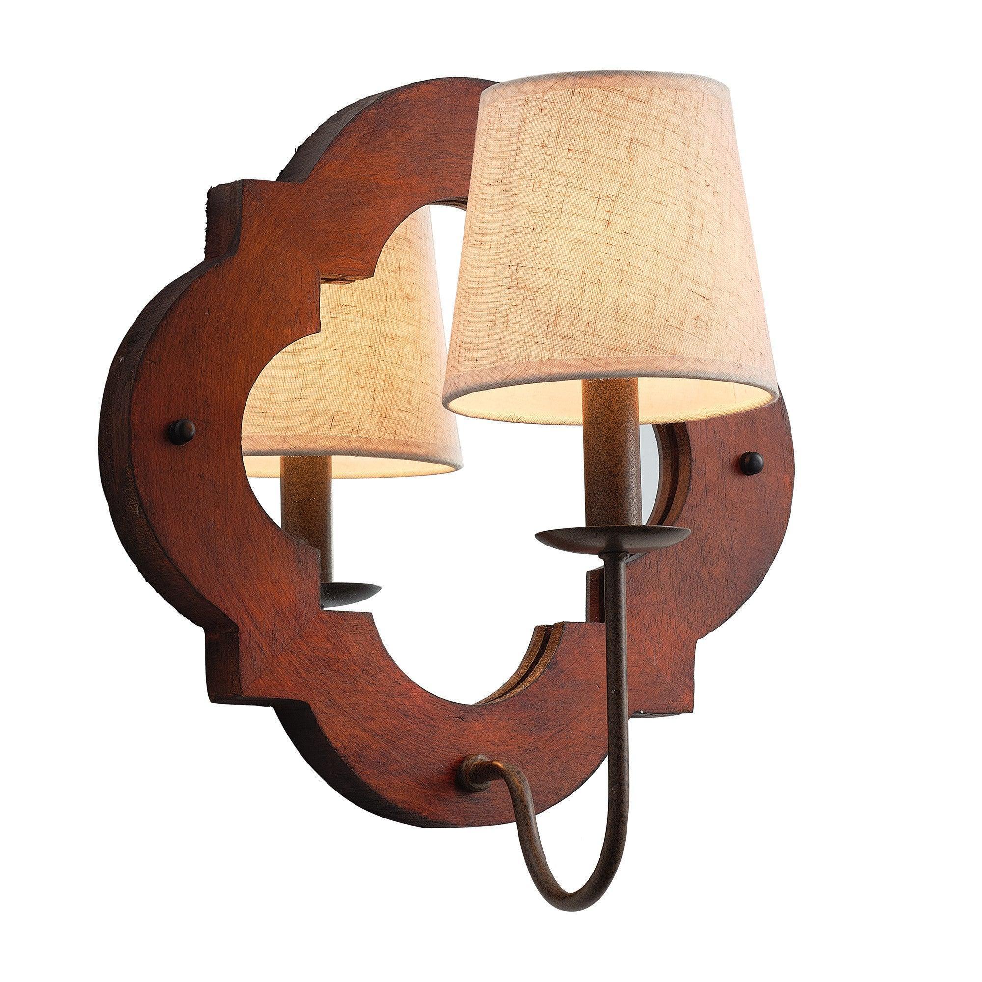 Parrot Uncle 1-Light Rustic Iron Wood Wall Sconce Lighting (BBB0108-1) - Image 8