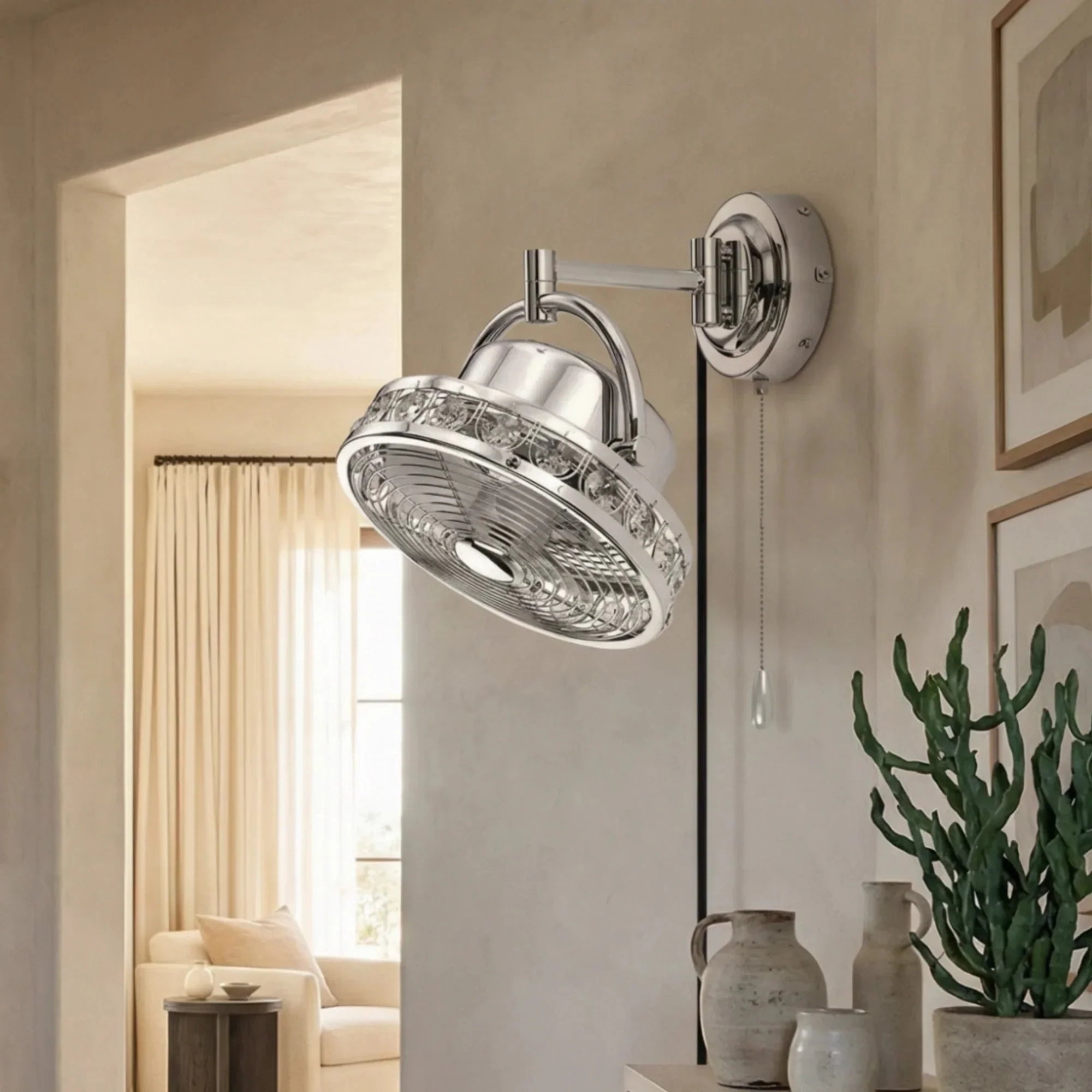 Parrot Uncle 10-Inch Modern Small Ceiling Fan with Pull Chain - Image 3