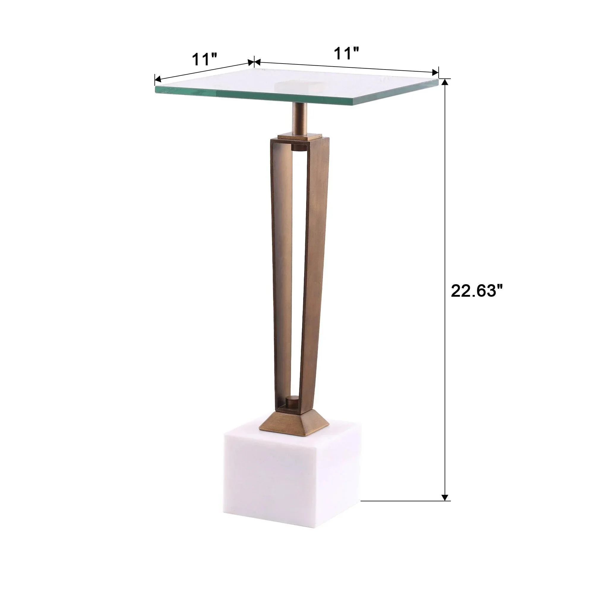 Parrot Uncle 11-Inch Modern Martini Table with White Marble (EG-24-308) - Image 7