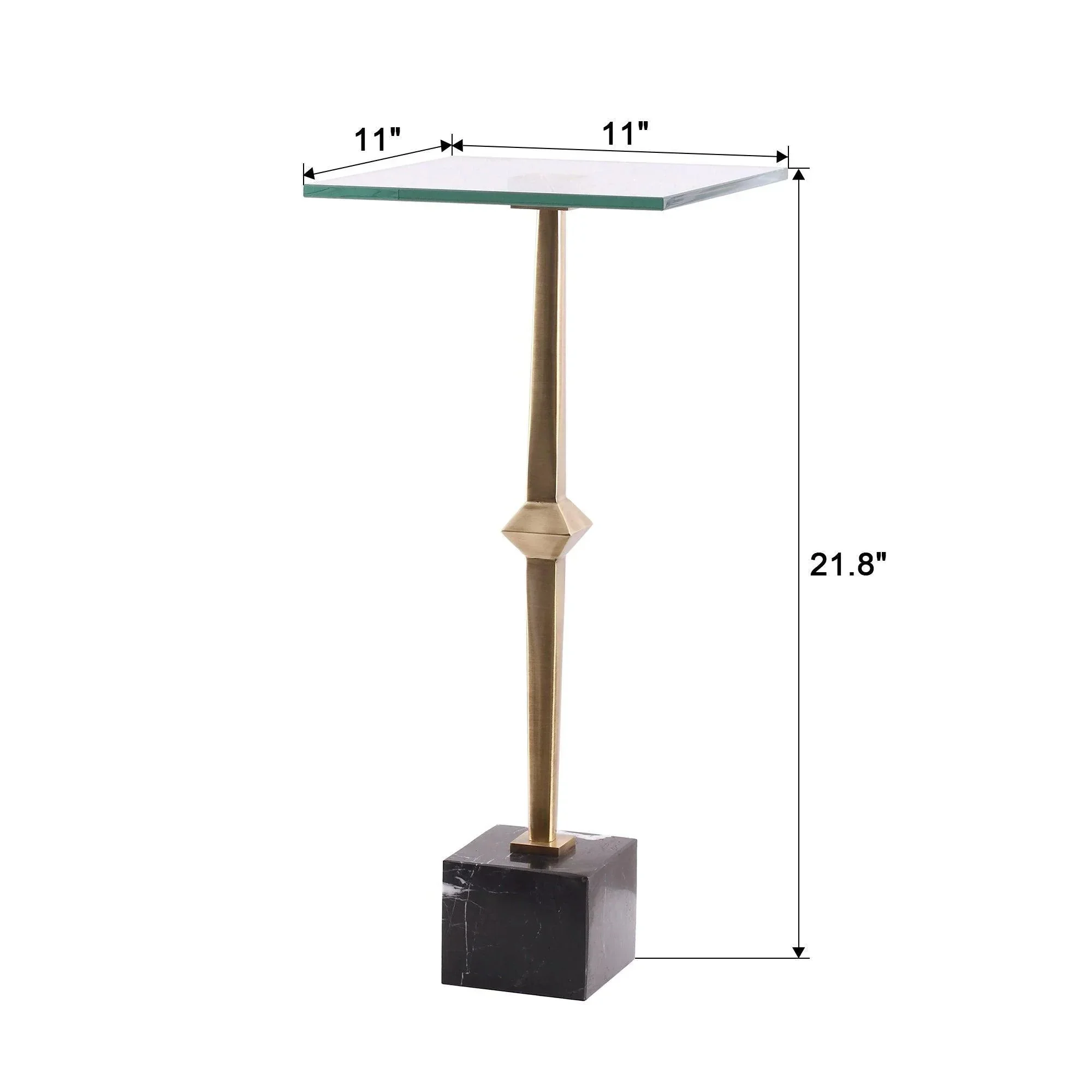 Parrot Uncle 11-Inch Square Side Table with Marble Base (EG-24-302) - Image 7