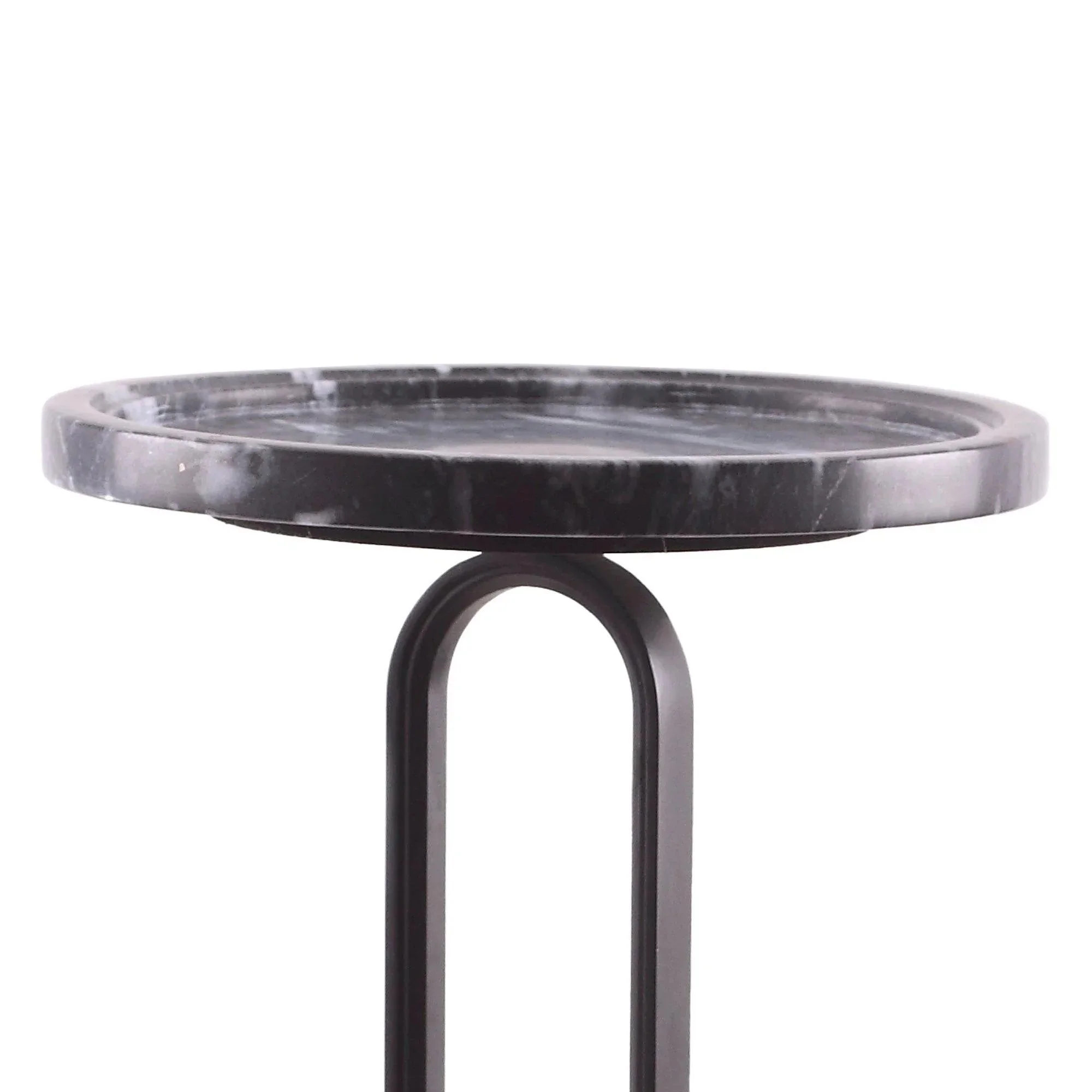 Parrot Uncle 12-Inch Round Side Table in Black (EG-24-304) - Image 4