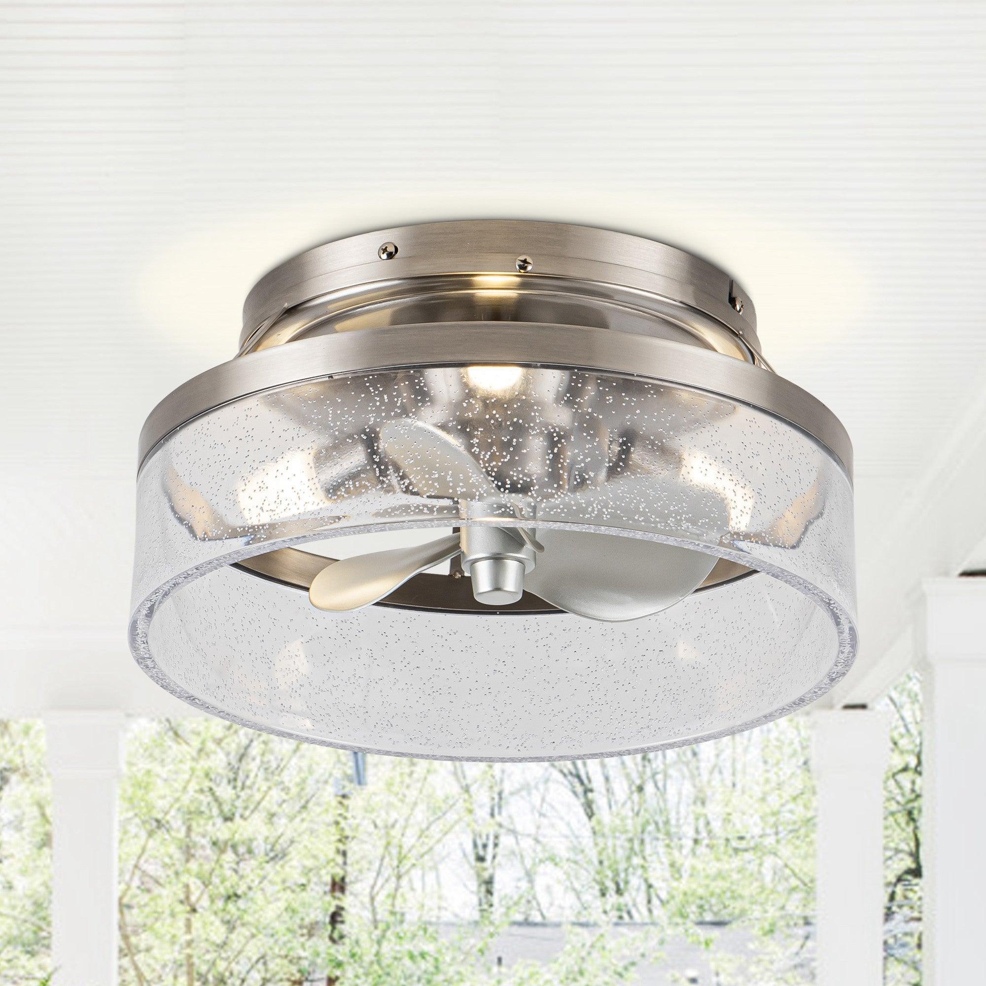 Parrot Uncle 13-Inch Flush Mount Reversible Ceiling Fan with Lighting and Remote Control (F8299110V) - Image 6