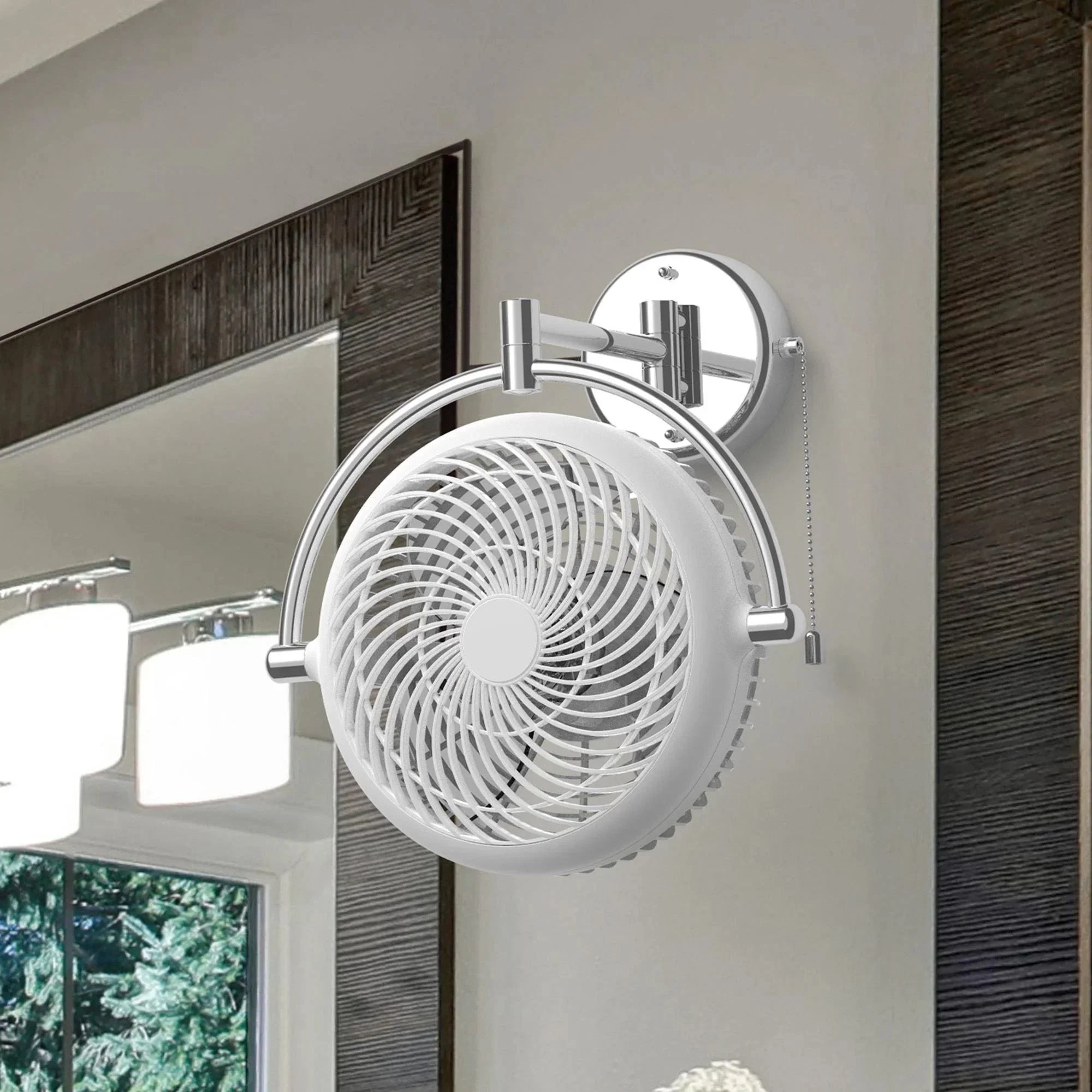 Parrot Uncle 13-Inch Industrial Bathroom Ceiling Fan with Pull Chain - Image 4