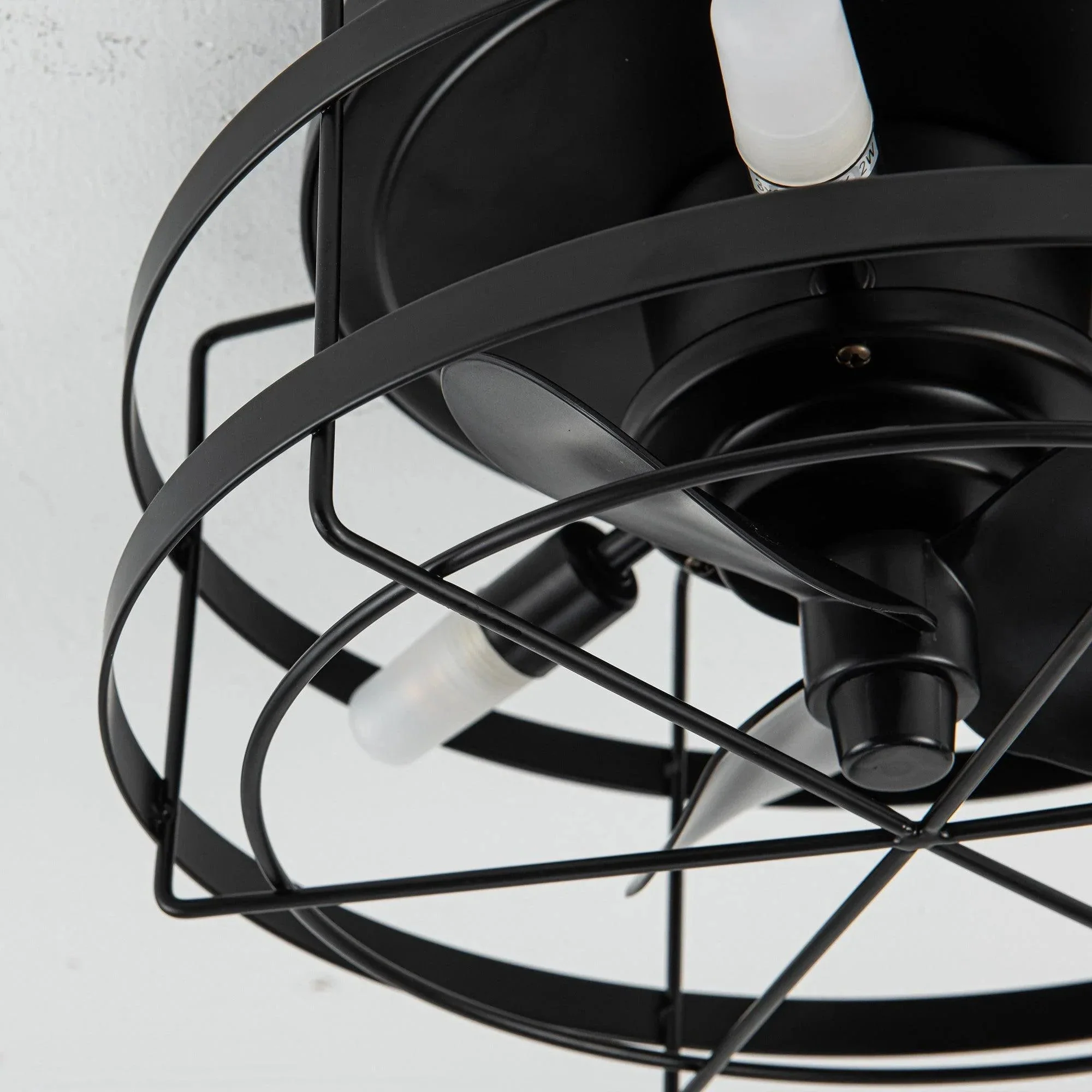 Parrot Uncle 13-Inch Madurai Farmhouse Flush Mount Reversible Ceiling Fan with Lighting and Remote Control (F8270BK110V) - Image 11
