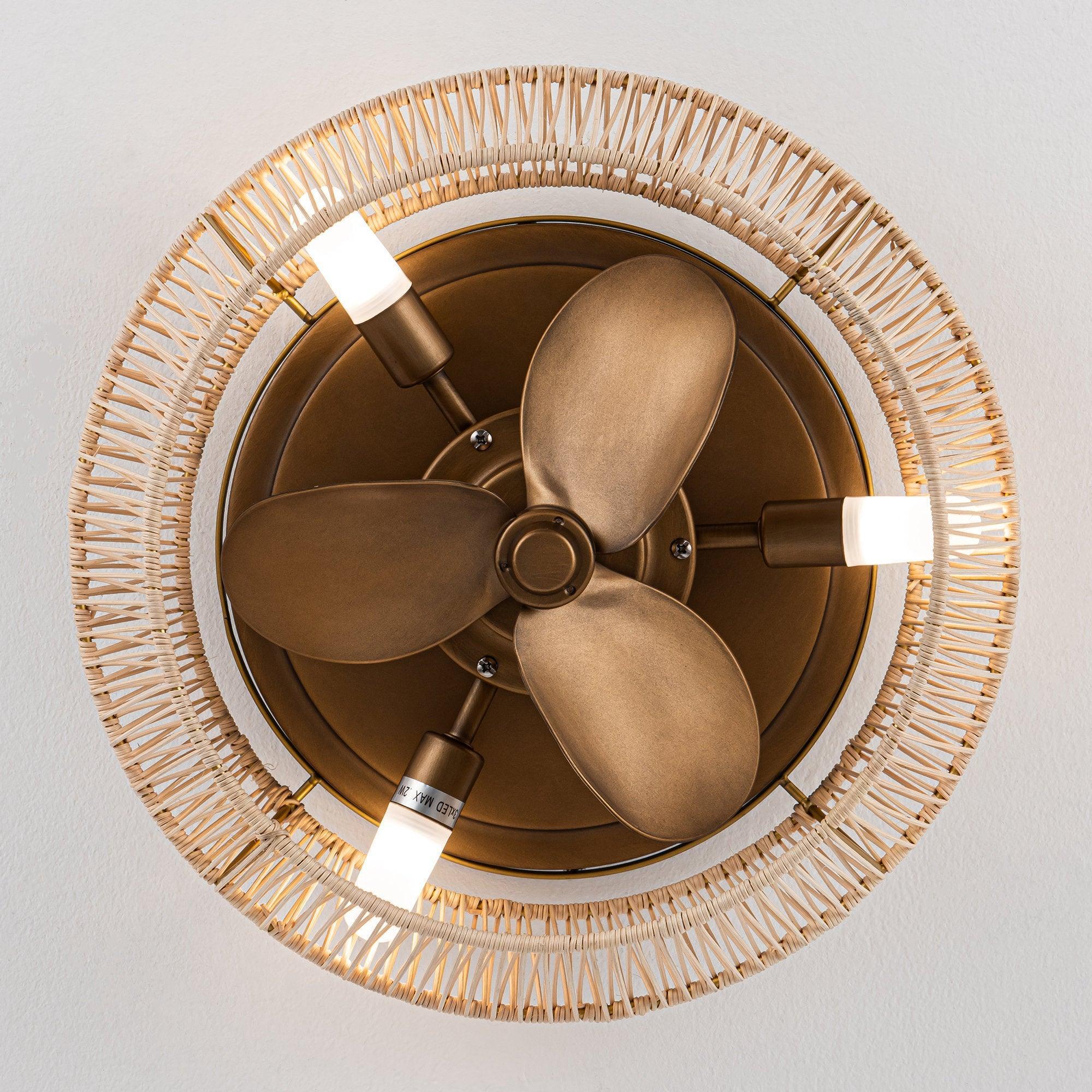 Parrot Uncle 14-Inch Farmhouse DC Motor Flush Mount Reversible Iron Ceiling Fan with LED Lighting and Remote Control (F8257110V) - Image 14