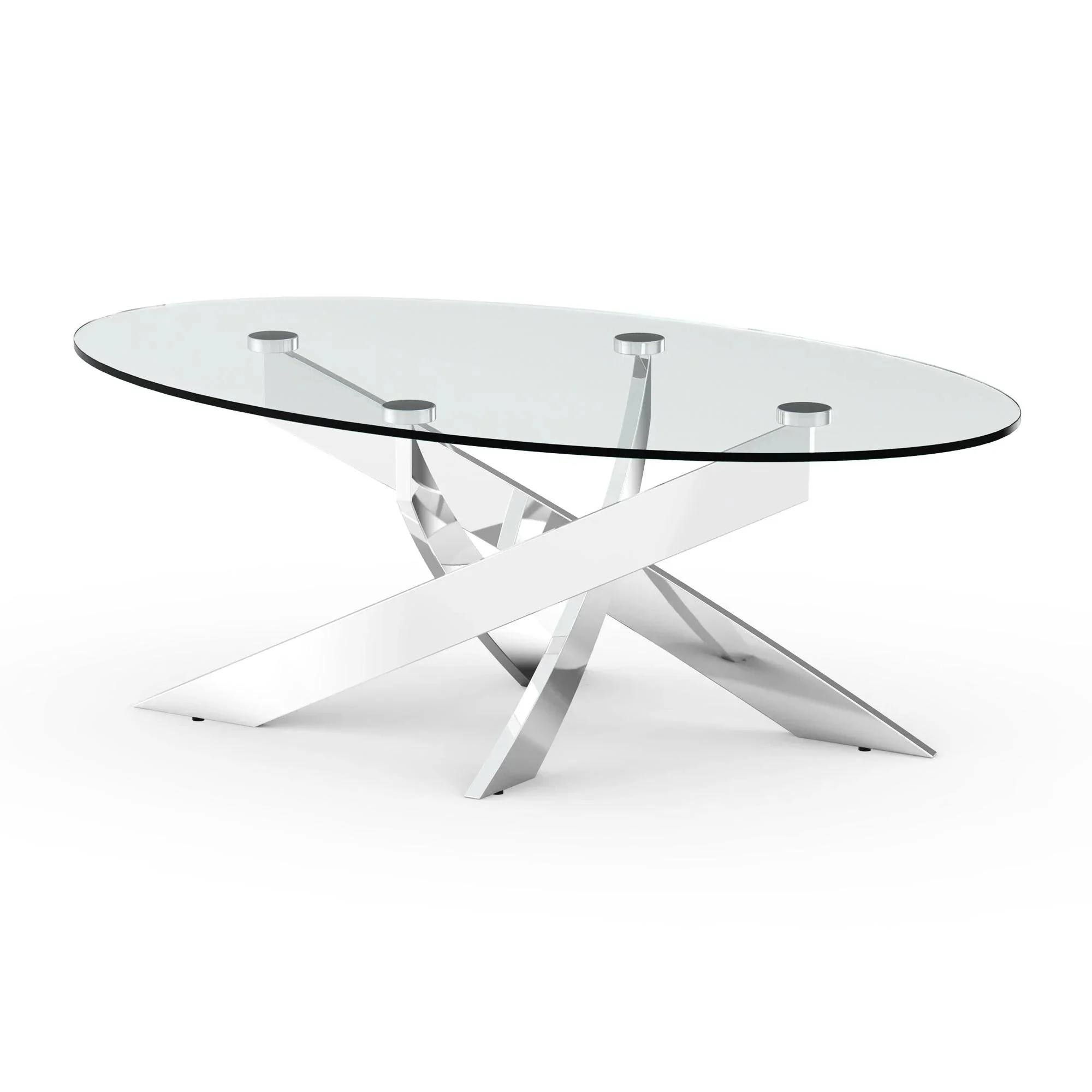 Parrot Uncle 17-Inch H Contemporary Glass Coffee Table in Living Room, Bedroom (CM4241C-PU) - Image 2