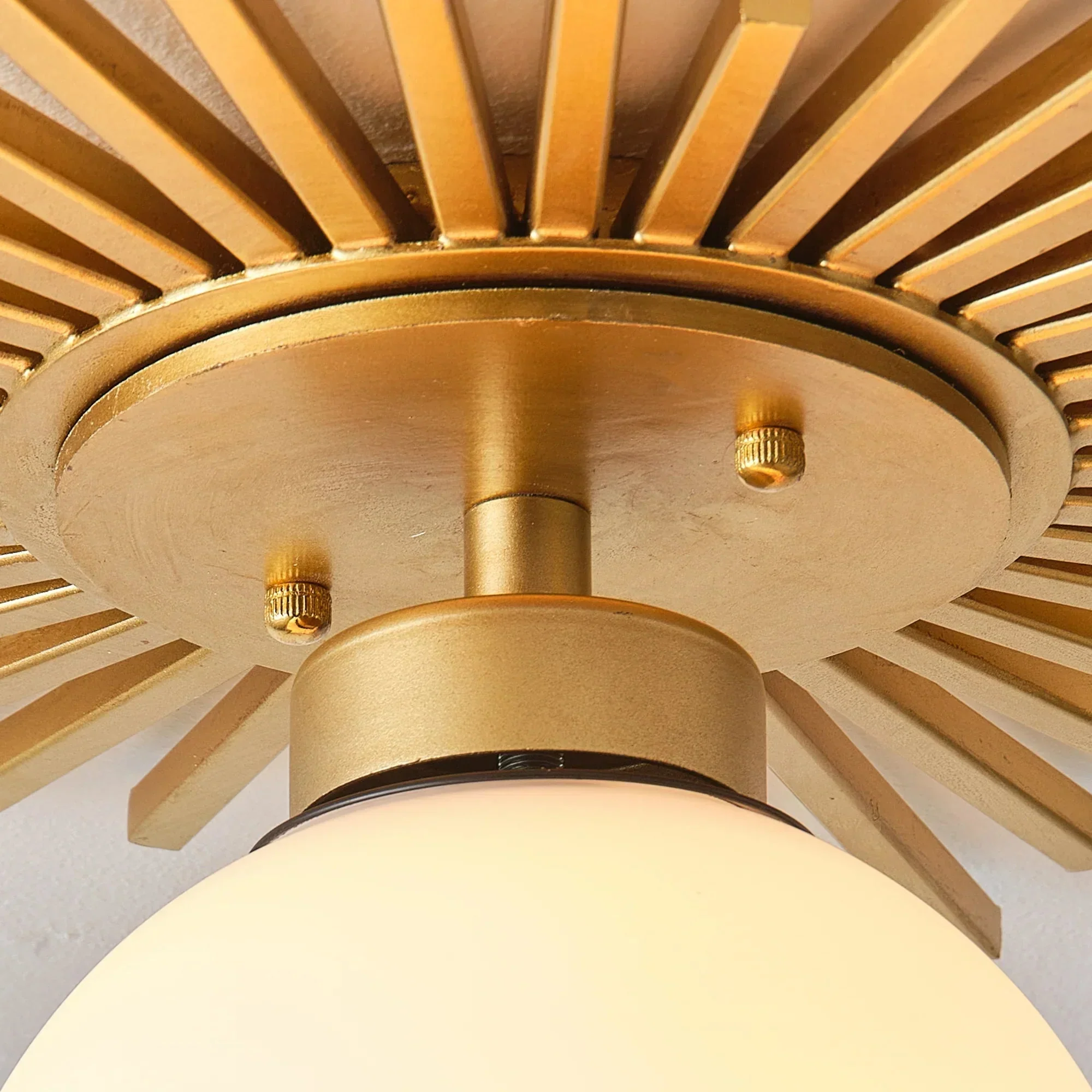 Parrot Uncle 18-Inch Iris 1-Light Golden Semi-Flush Mount Ceiling Light (BBC3008) - Image 10