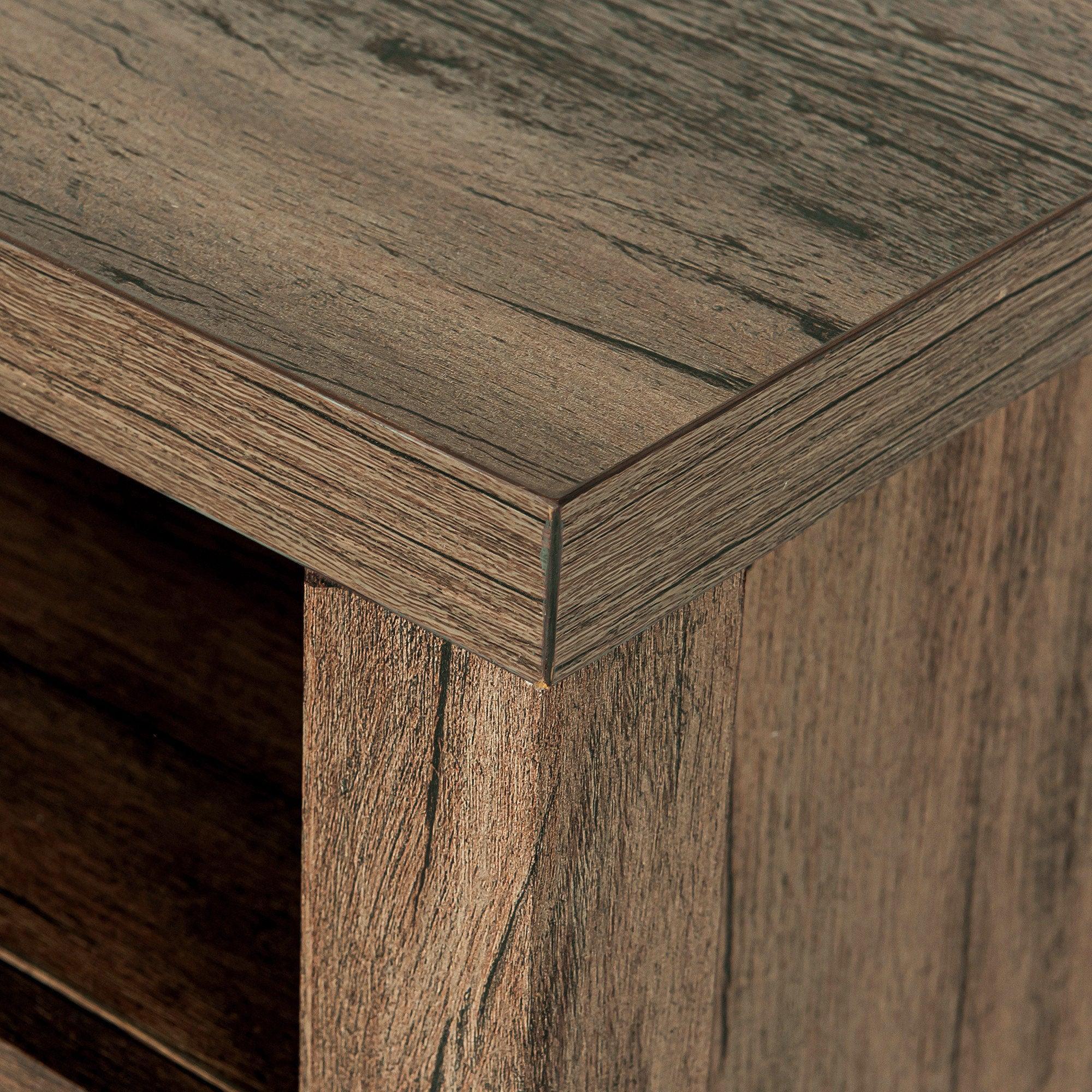 Parrot Uncle 18-Inch Solid Wood Farmhouse Nightstand for Bedroom in Brown or Grey or White - Image 3