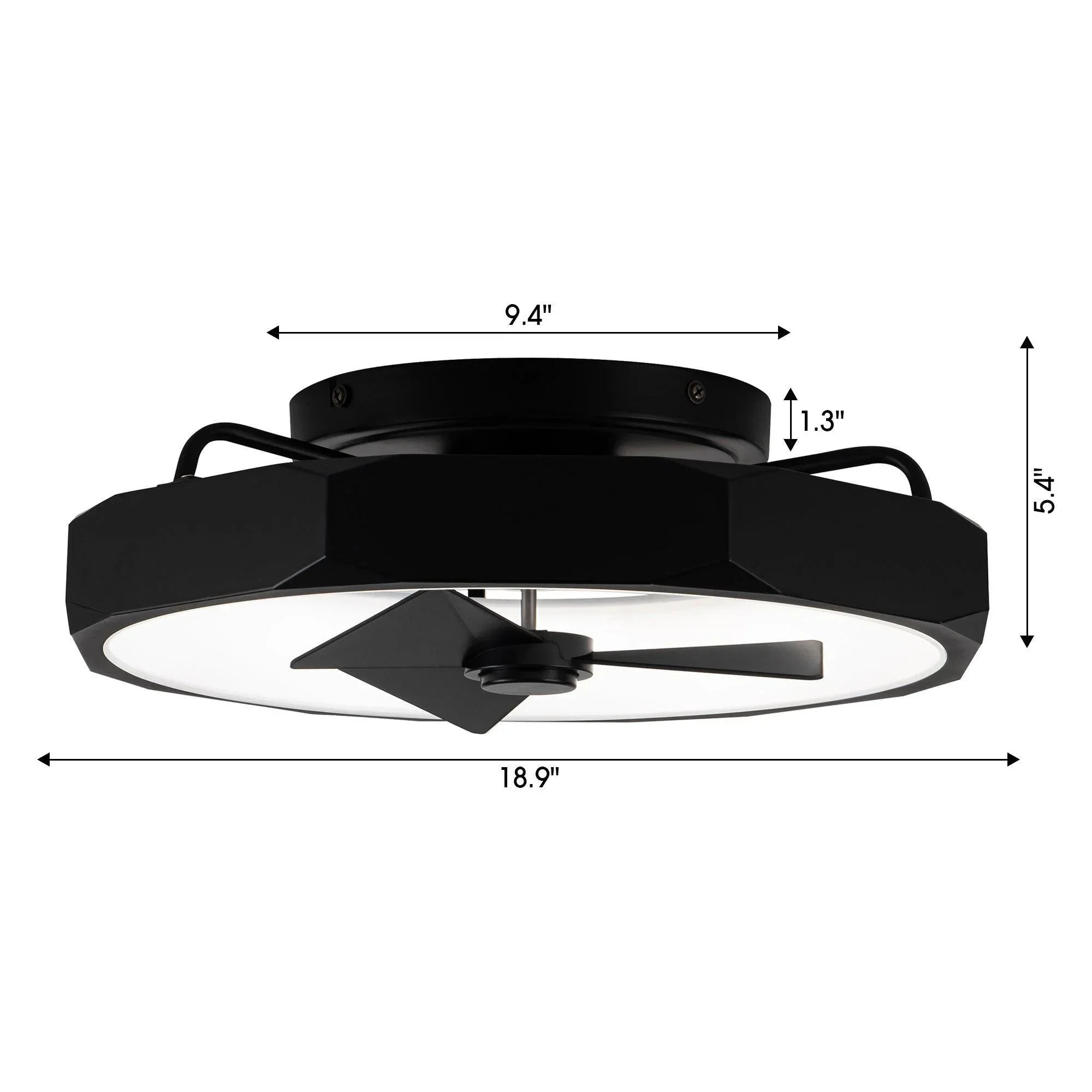 Parrot Uncle 19-Inch Britton Flush Mount Reversible Ceiling Fan with Remote Control - Image 10