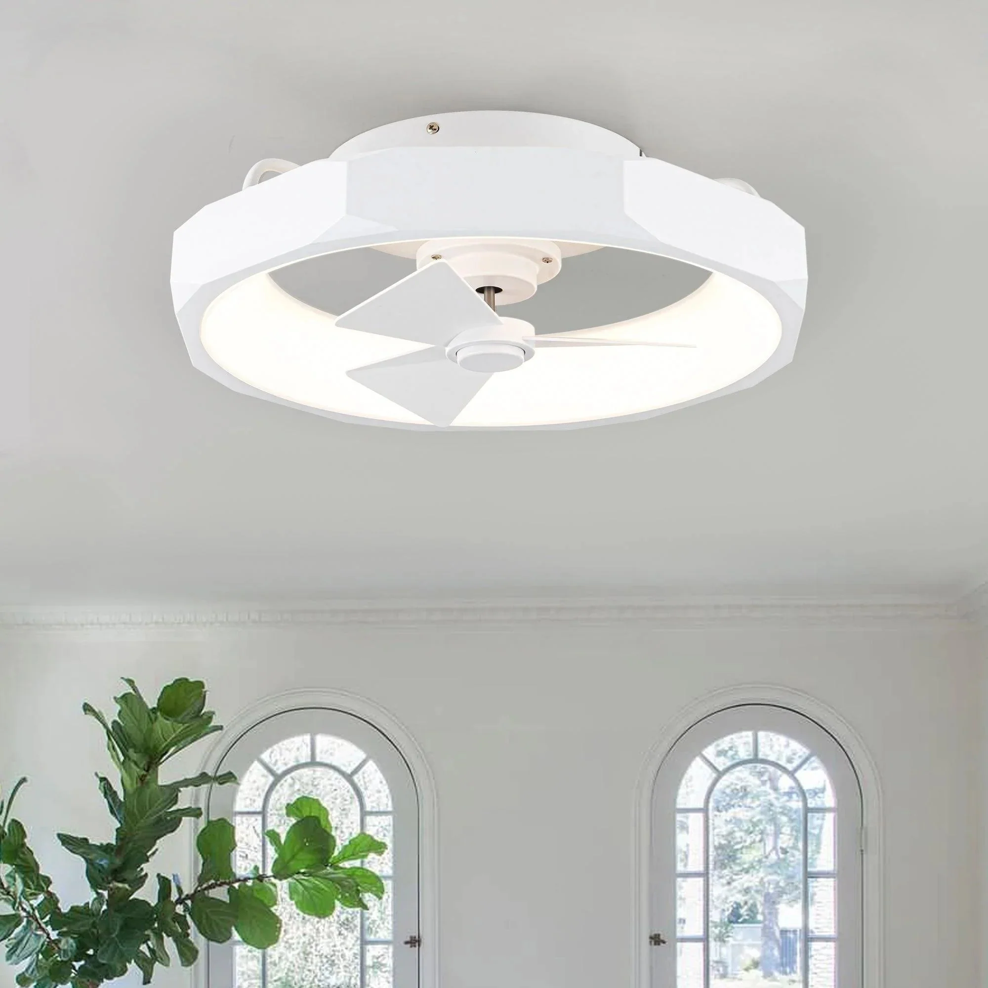 Parrot Uncle 19-Inch Britton Flush Mount Reversible Ceiling Fan with Remote Control - Image 14