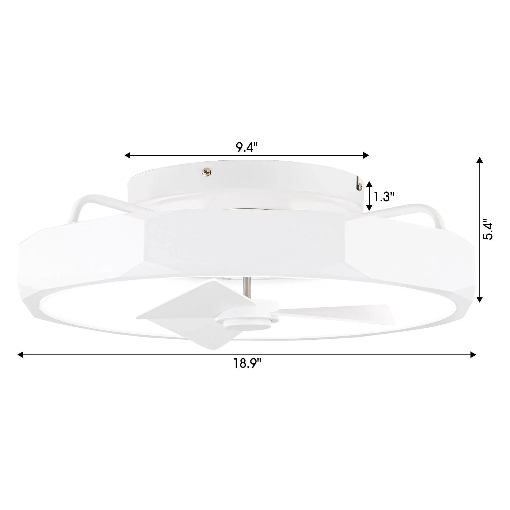 Parrot Uncle 19-Inch Britton Flush Mount Reversible Ceiling Fan with Remote Control - Image 20