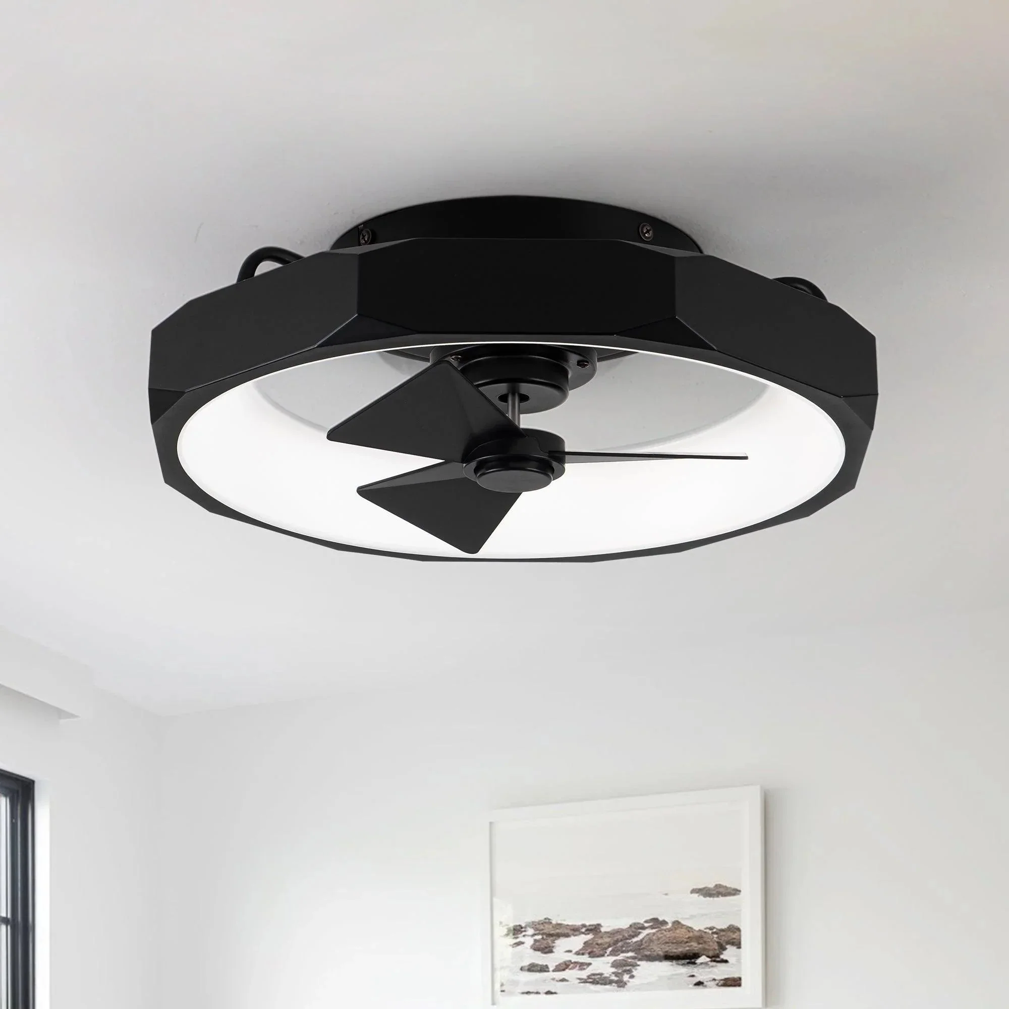 Parrot Uncle 19-Inch Britton Flush Mount Reversible Ceiling Fan with Remote Control - Image 4