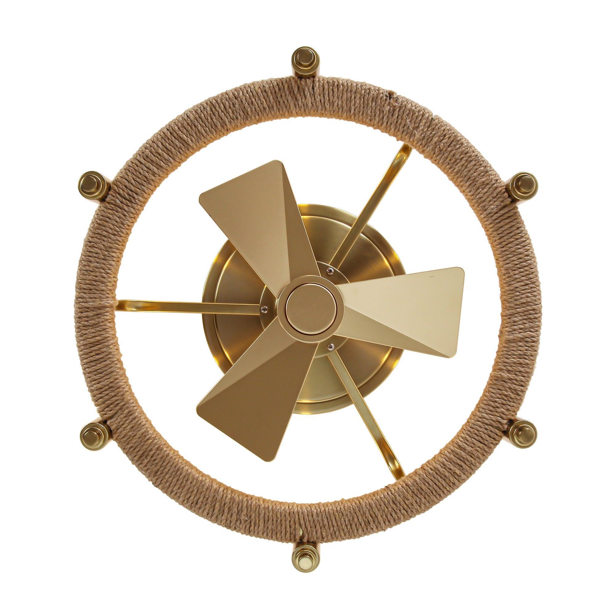 Parrot Uncle 20-Inch Flush Mount Golden Ceiling Fan with Light and Remote Control (F8322110V) - Image 7