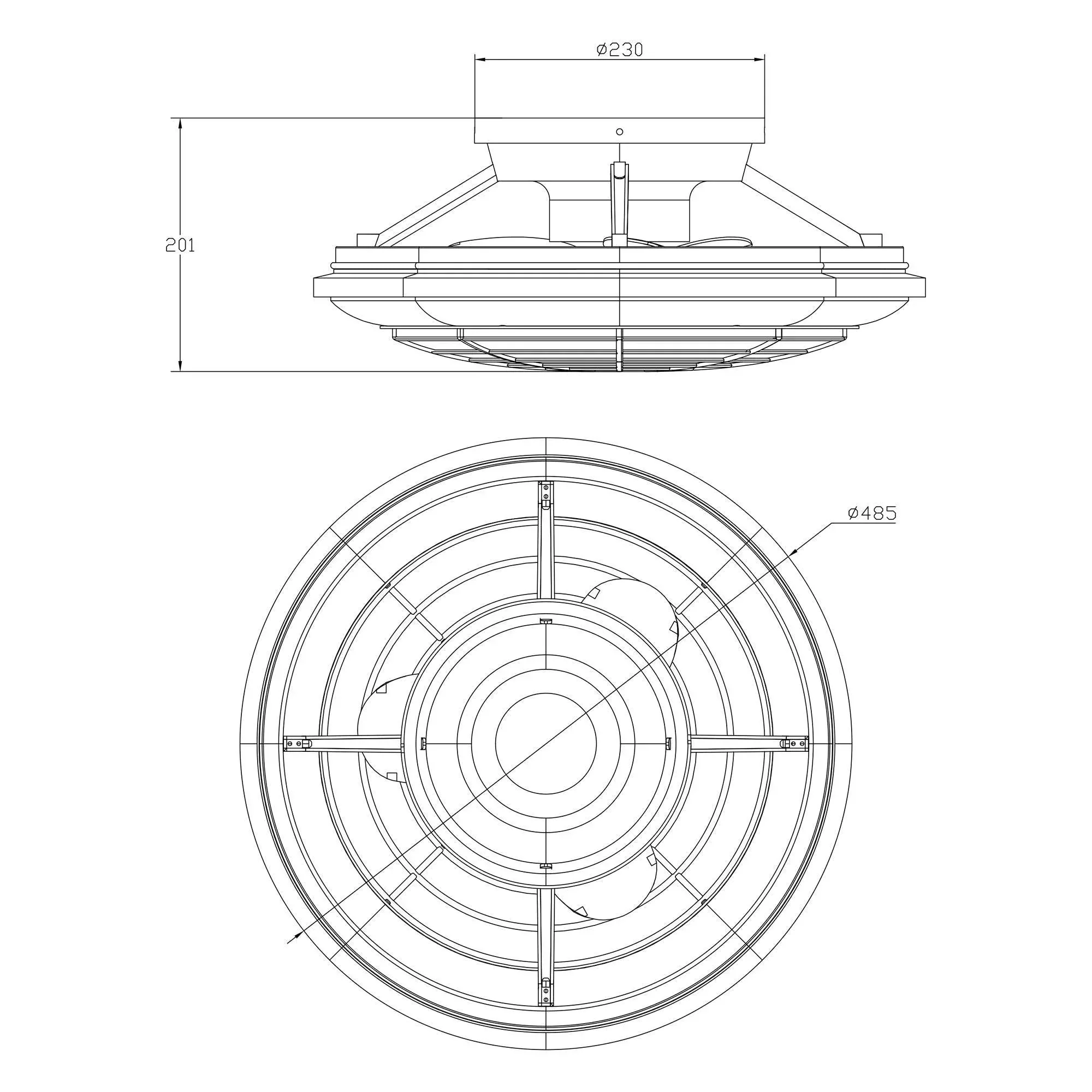 Parrot Uncle 20-Inch Ikon Modern DC Motor Flush Mount Reversible Ceiling Fan with Lighting and Remote Control (F8308110V) - Image 19