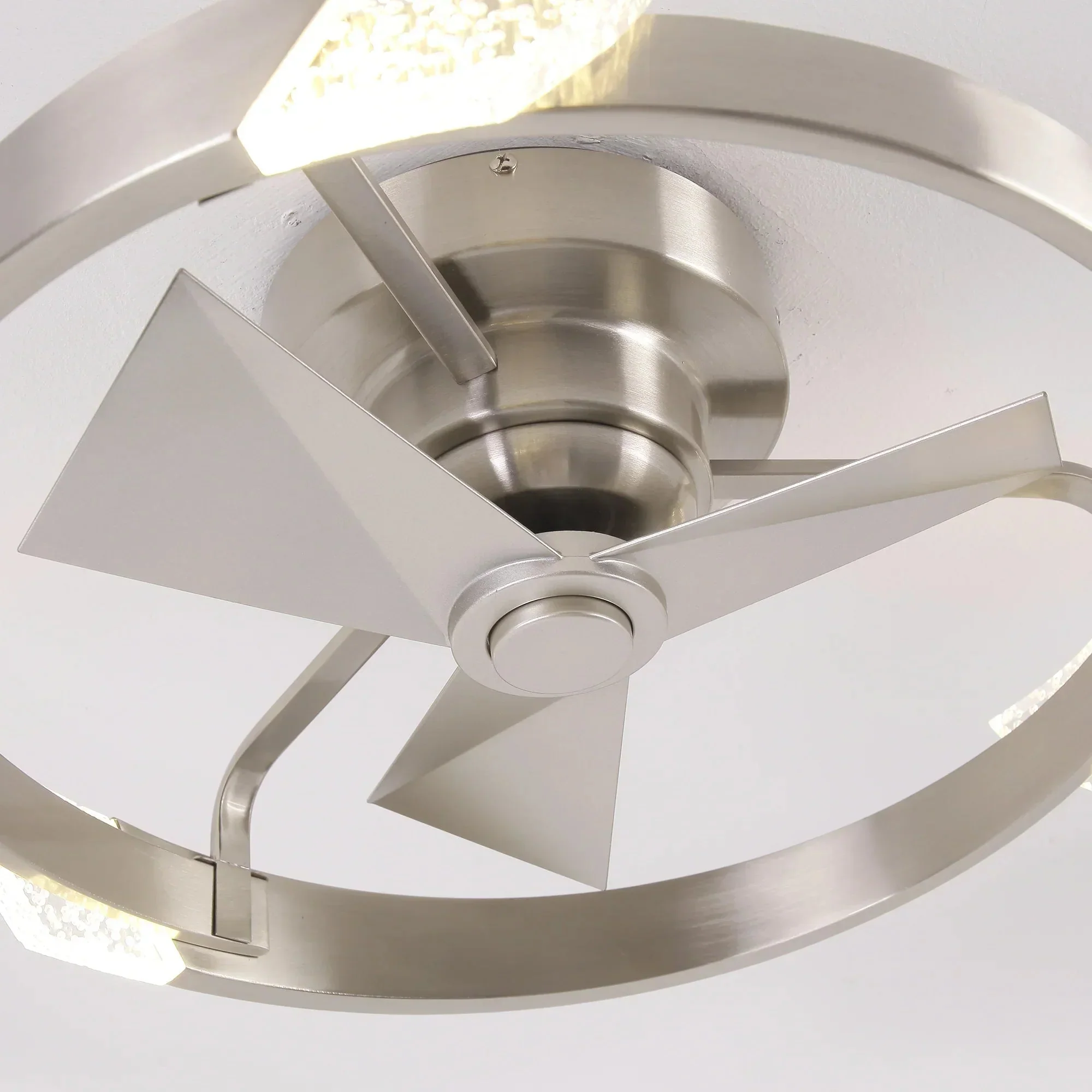 Parrot Uncle 20-Inch Hazel Satin Nickel Flush Mount LED Ceiling Fan with Remote Control (F3009) - Image 13
