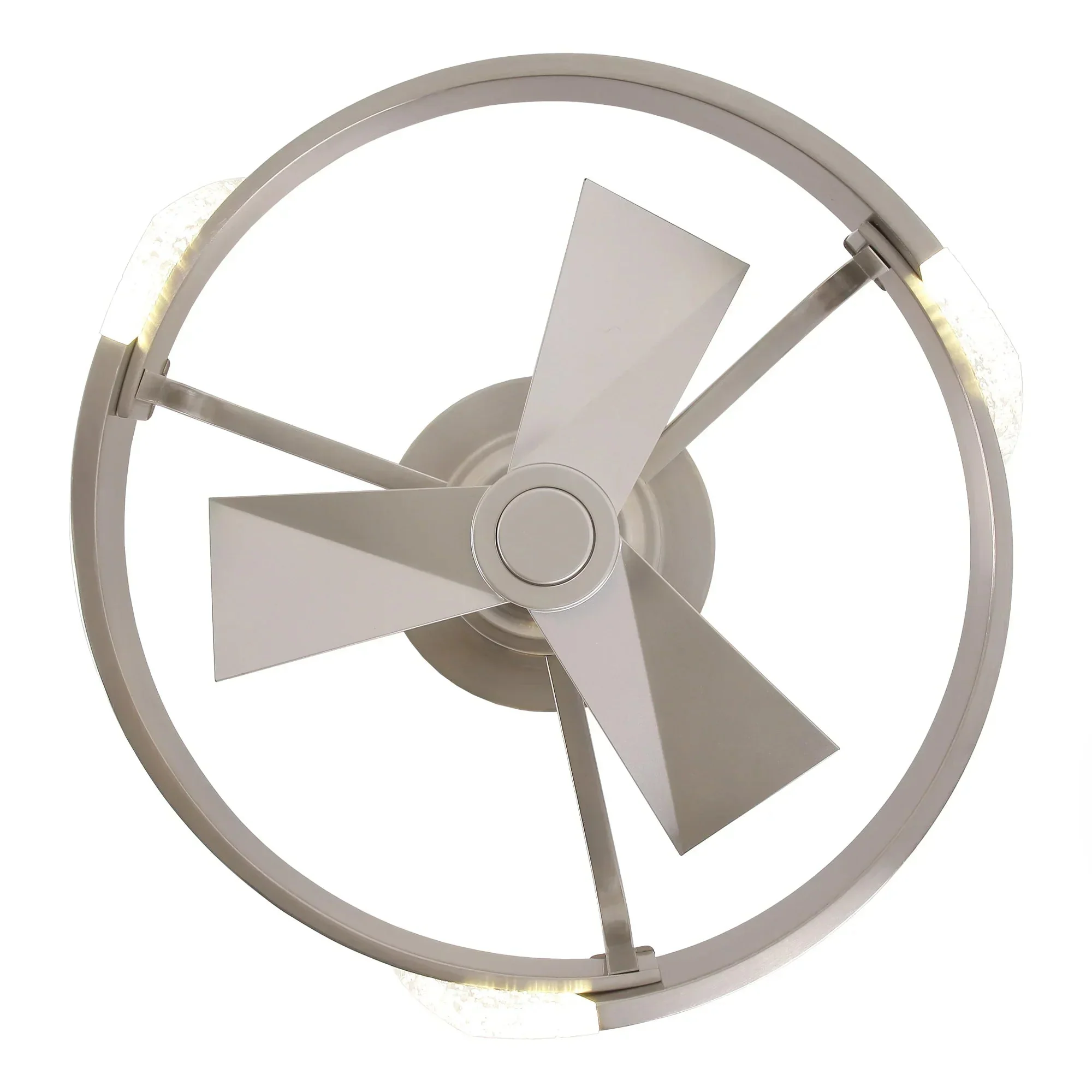 Parrot Uncle 20-Inch Hazel Satin Nickel Flush Mount LED Ceiling Fan with Remote Control (F3009) - Image 14