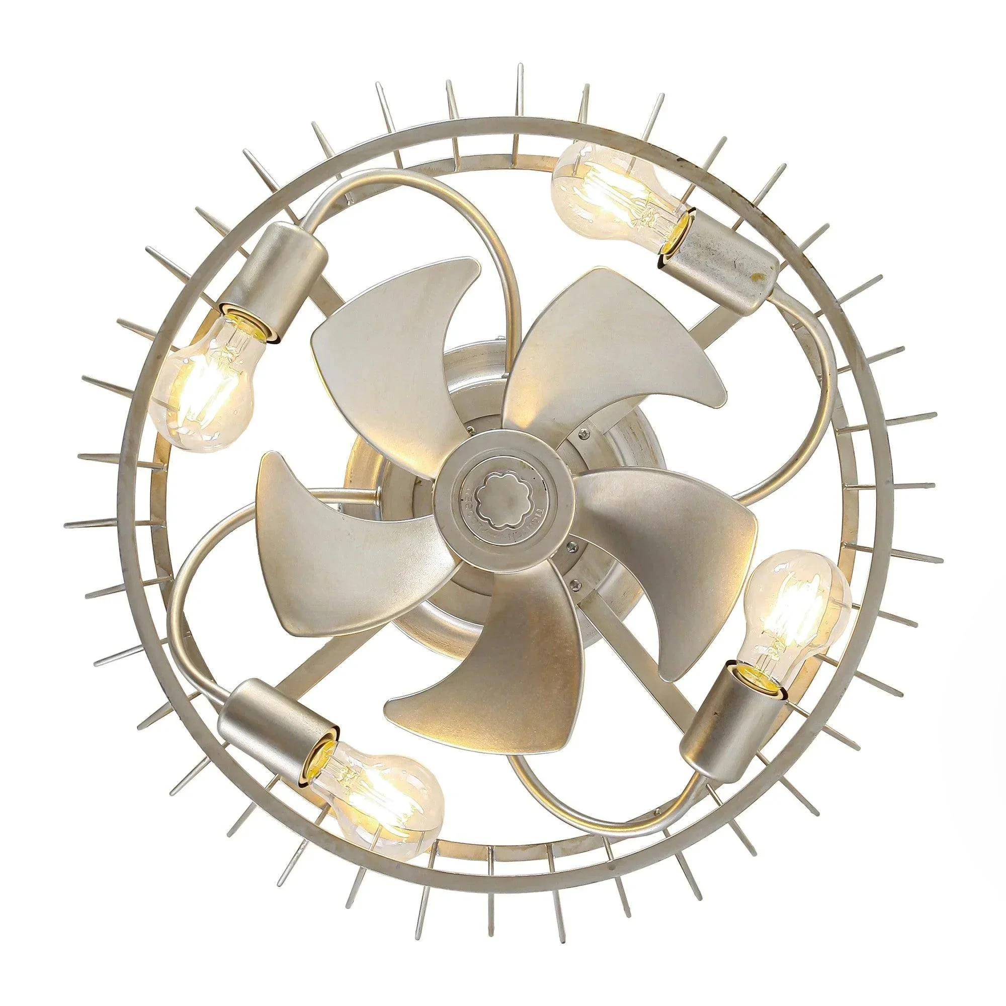 Parrot Uncle 20-Inch Silver Flush Mount Ceiling Fan with Light APP and Remote Control (BBF3001) - Image 13