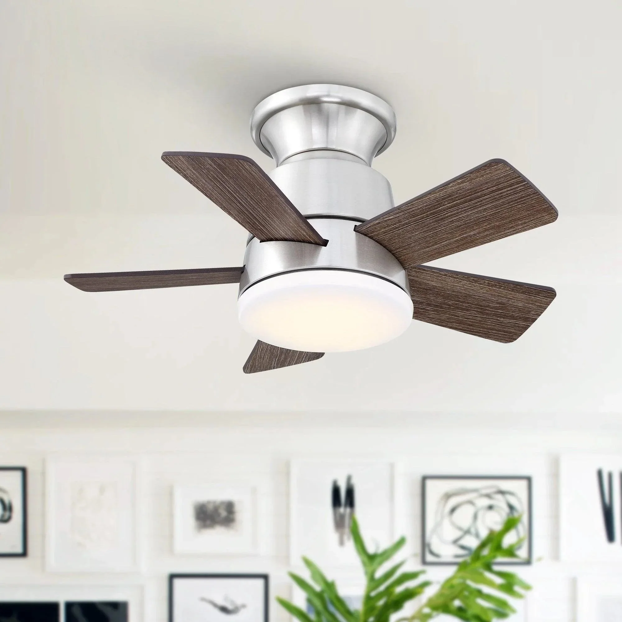 Parrot Uncle 24-Inch Farmhouse Flush Mount Reversible Iron Ceiling Fan with Lighting and Remote Control - Image 13