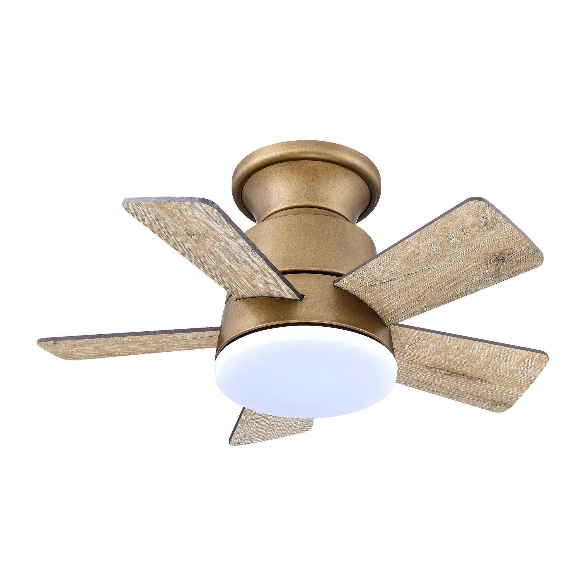 Parrot Uncle 24-Inch Farmhouse Flush Mount Reversible Iron Ceiling Fan with Lighting and Remote Control - Image 30