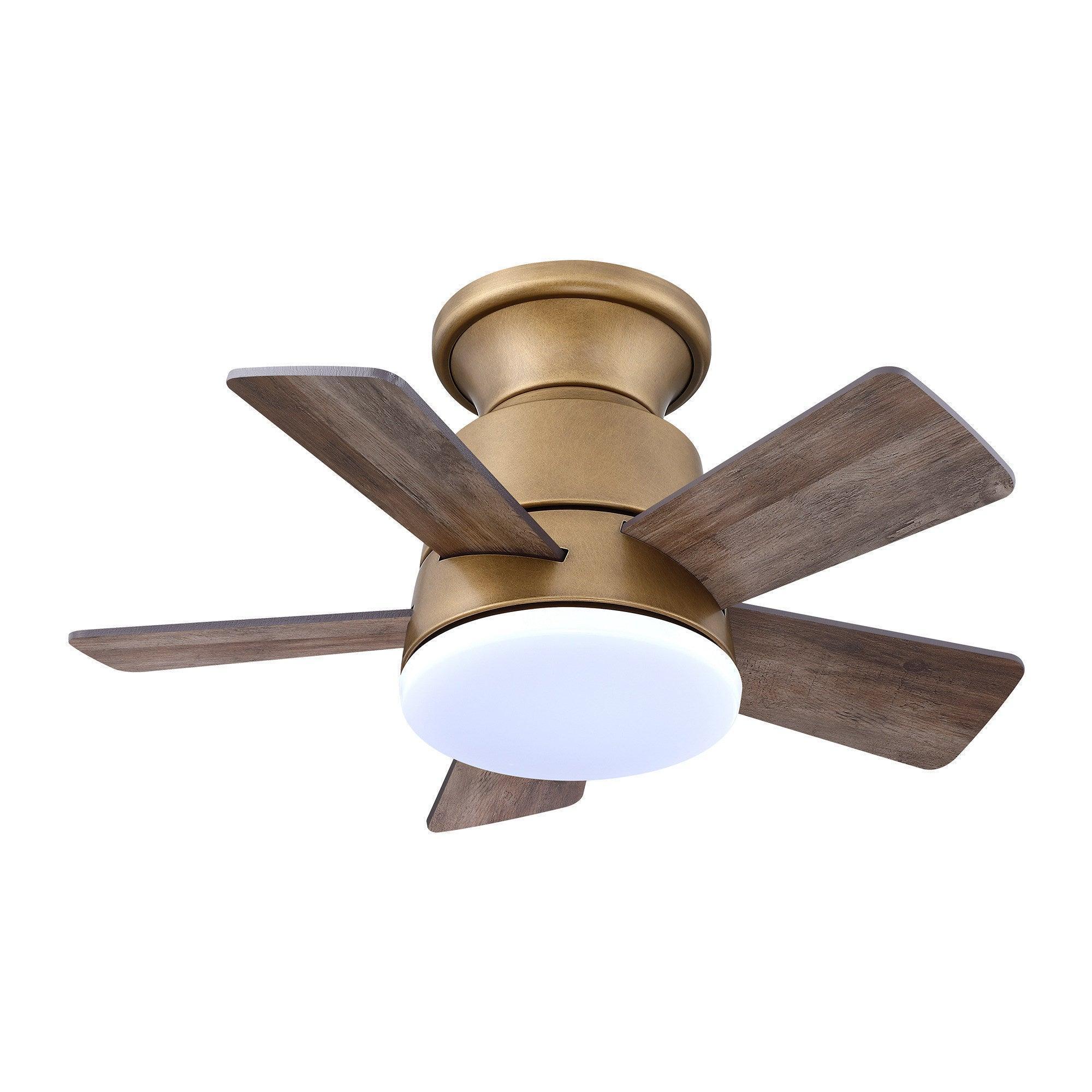 Parrot Uncle 24-Inch Farmhouse Flush Mount Reversible Iron Ceiling Fan with Lighting and Remote Control - Image 31