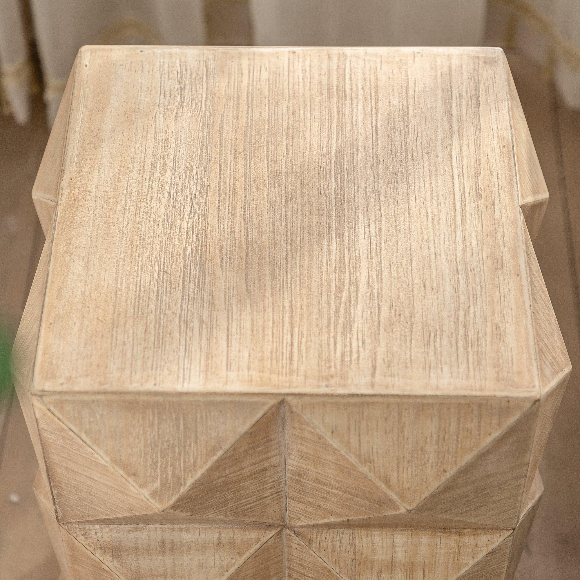 Parrot Uncle 24-Inch Three-Dimensional Embossed Pattern Design Retro Coffee Table MDF Retro Furniture - Image 10