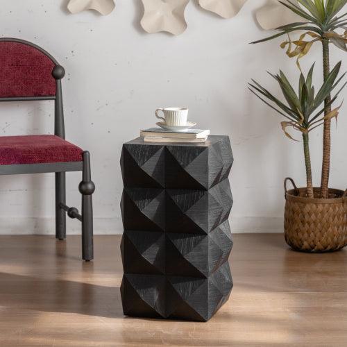Parrot Uncle 24-Inch Three-Dimensional Embossed Pattern Design Retro Coffee Table MDF Retro Furniture - Image 13