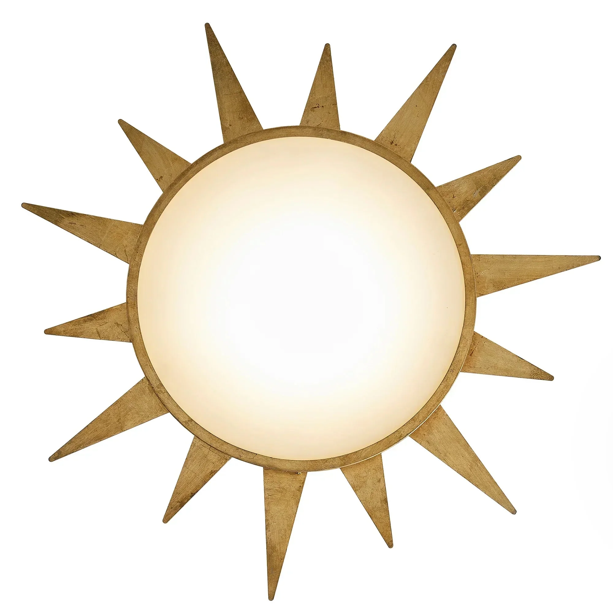 Parrot Uncle 25-Inch Dana Vintage Golden Sunburst Flush Mount LED Light (BBC3002) - Image 10