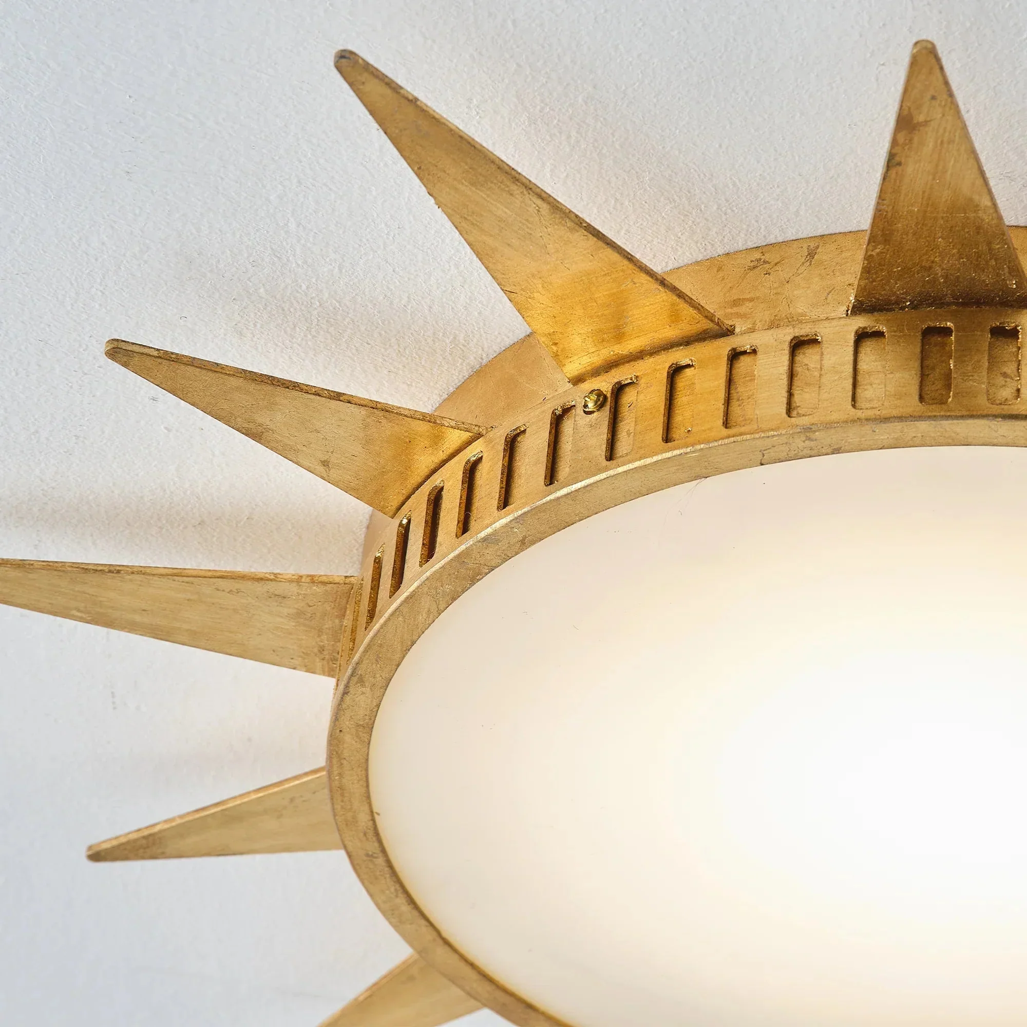 Parrot Uncle 25-Inch Dana Vintage Golden Sunburst Flush Mount LED Light (BBC3002) - Image 9