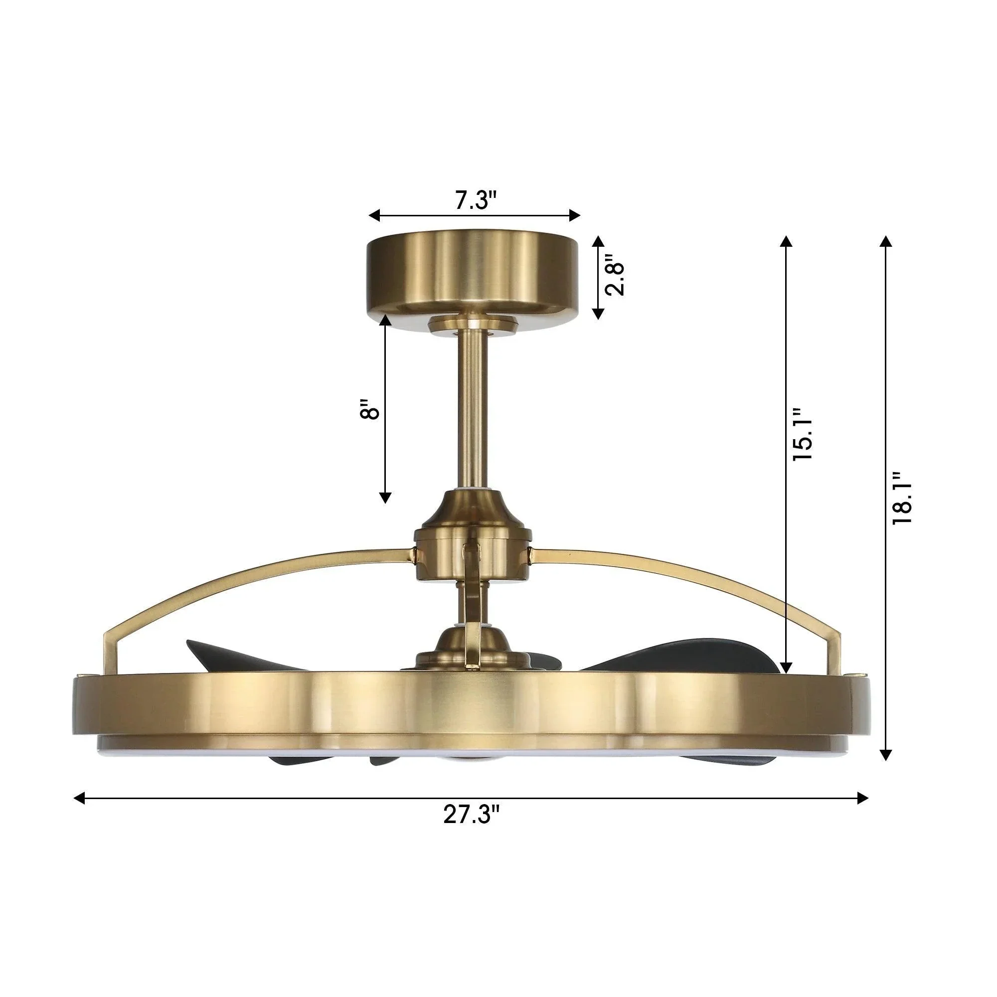 Parrot Uncle 27-Inch Arthur Industrial DC Motor Downrod Mount Ceiling Fan with Lighting and Remote Control (F8315110V) - Image 17