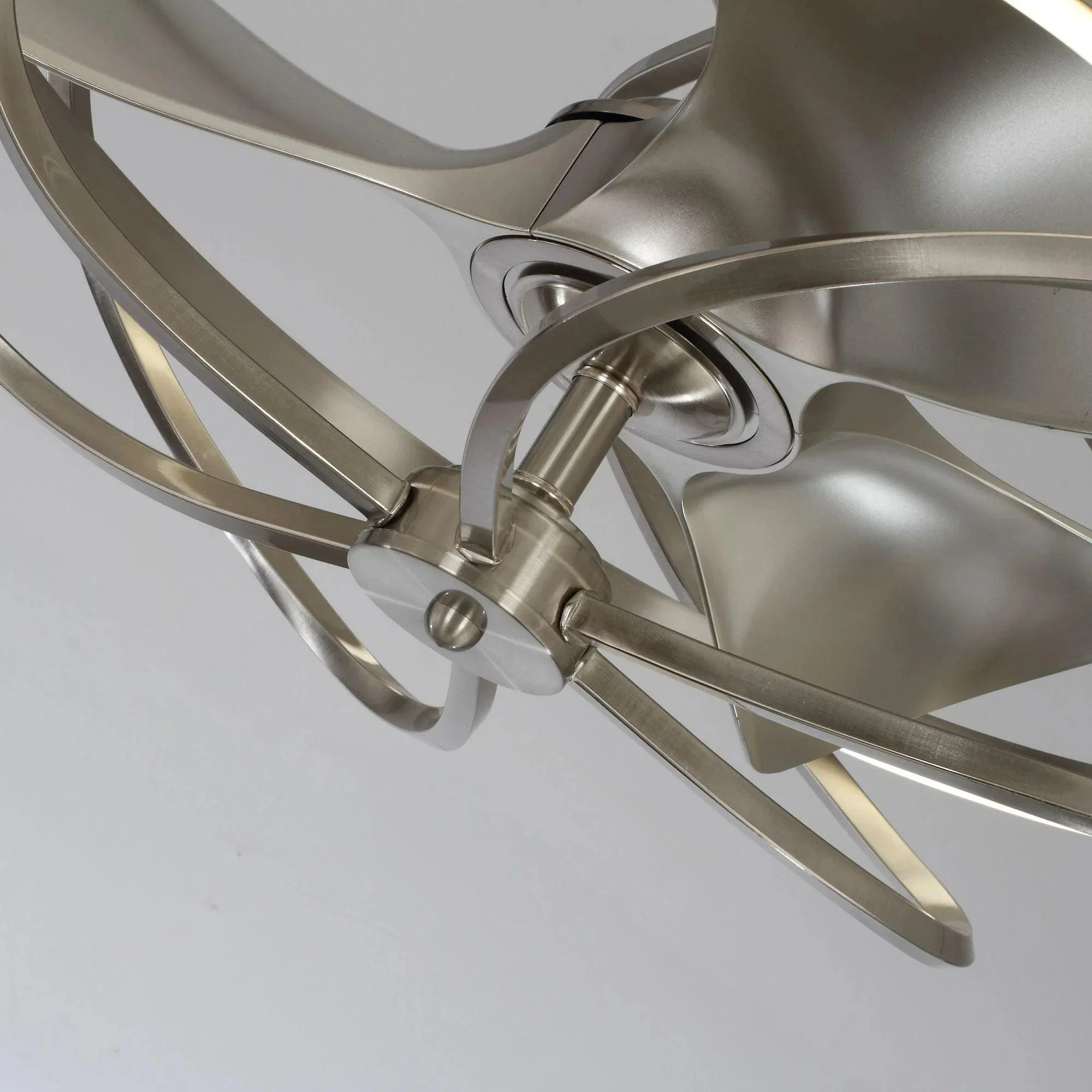 Parrot Uncle 27-Inch Bucholz Industrial DC Motor Brushed Nickel Downrod Mount Reversible Ceiling Fan with Lighting and Remote Control (F8203A110V) - Image 12