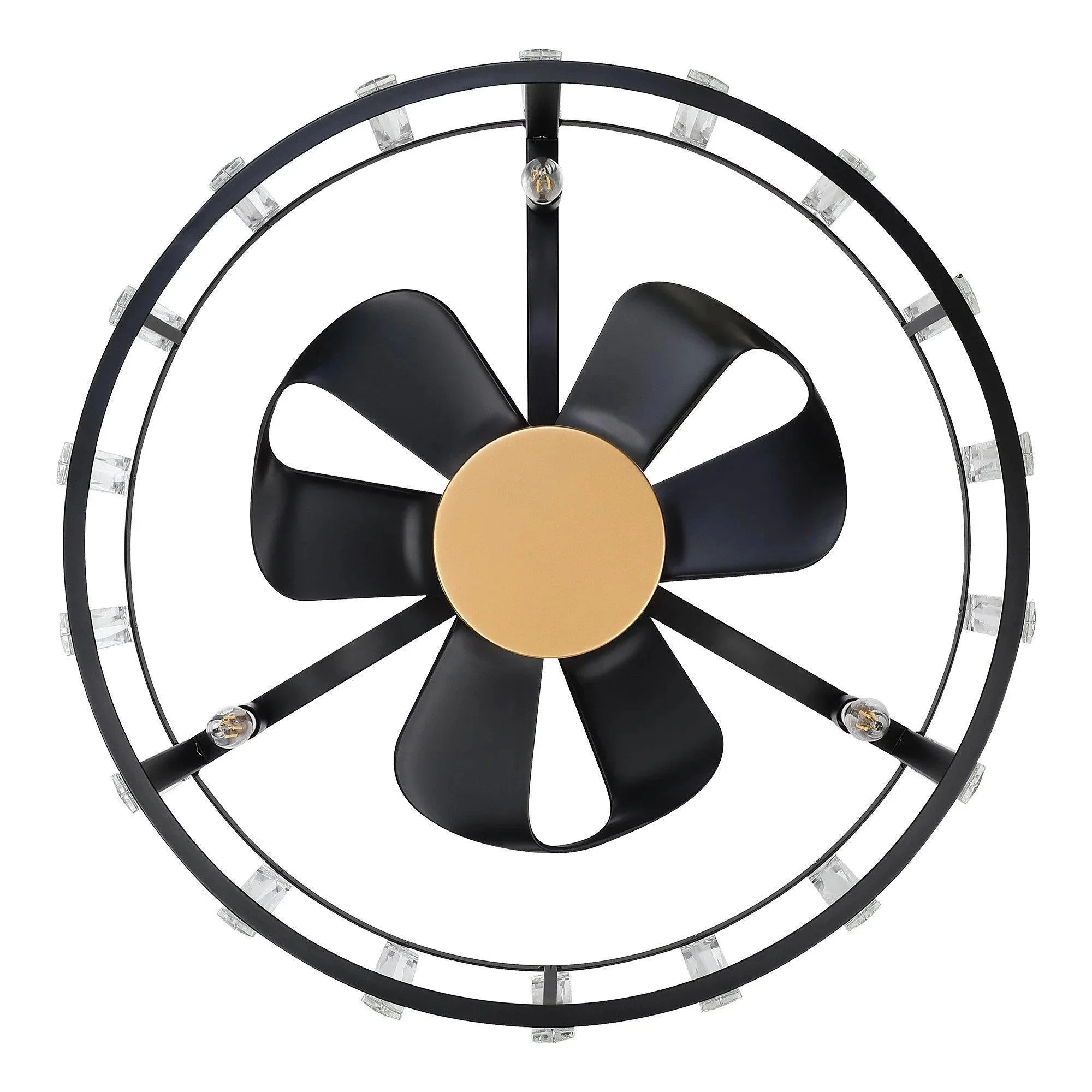 Parrot Uncle 27" Modern DC Motor Downrod Mount Reversible Crystal Ceiling Fan with Lighting and Remote Control (F8282110V) - Image 10