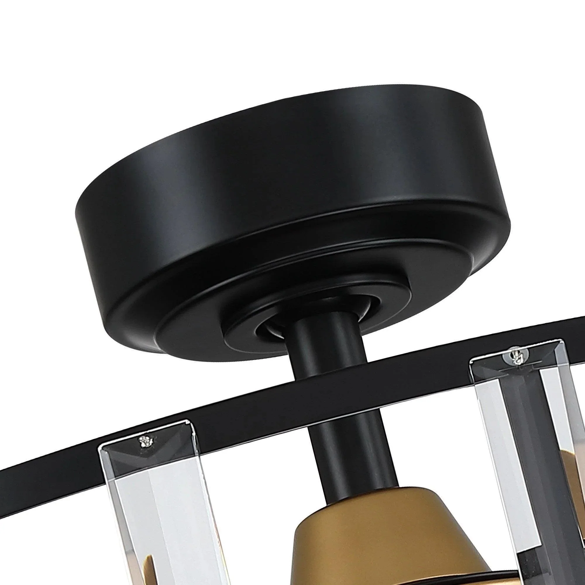 Parrot Uncle 27" Modern DC Motor Downrod Mount Reversible Crystal Ceiling Fan with Lighting and Remote Control (F8282110V) - Image 9