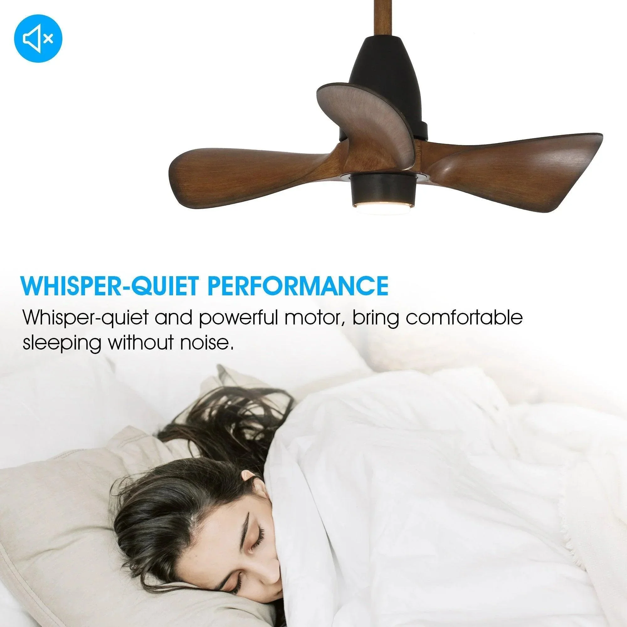 Parrot Uncle 28-Inch Kwang Farmhouse DC Motor Downrod Mount Reversible Ceiling Fan with LED Lighting and Remote Control - Image 14