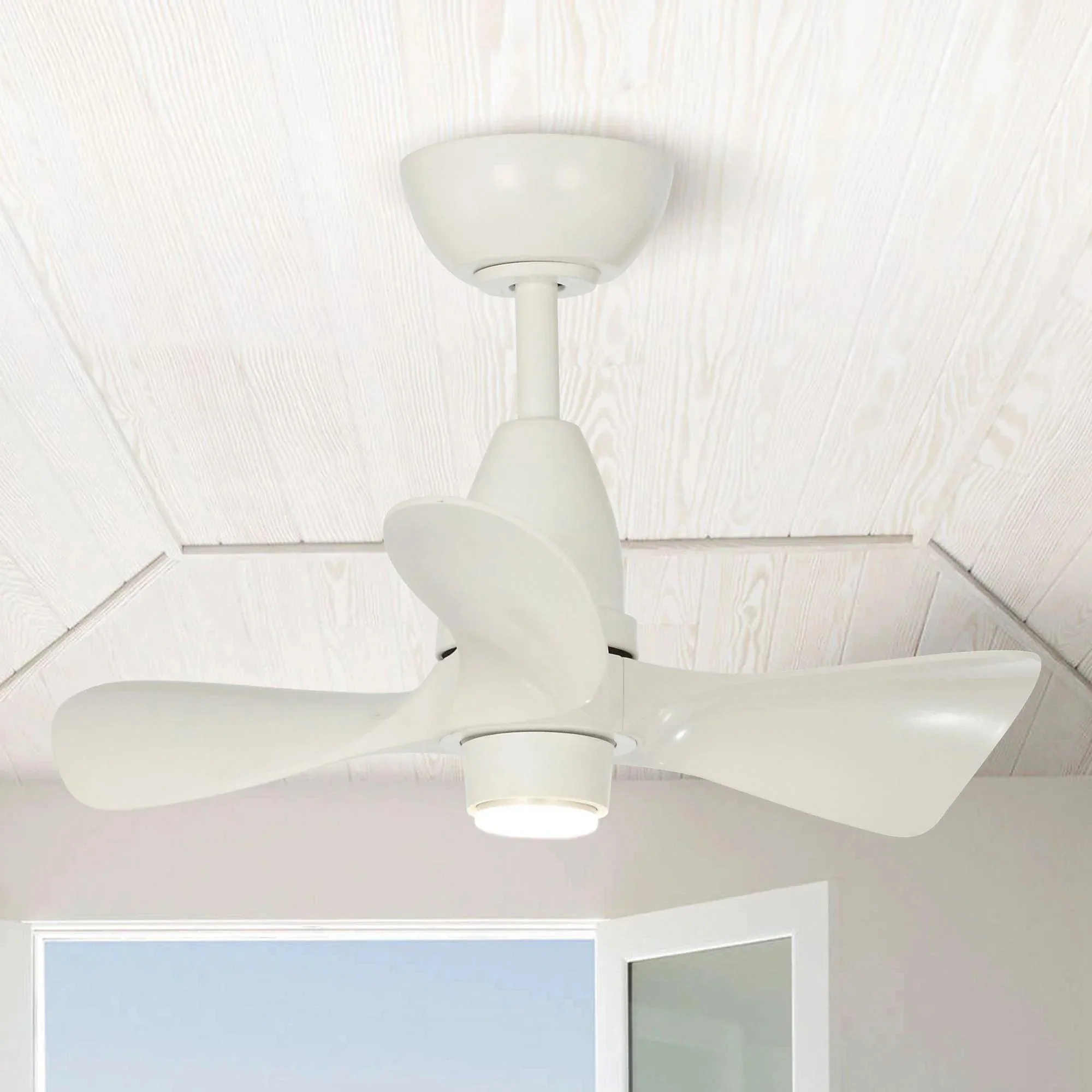 Parrot Uncle 28-Inch Kwang Farmhouse DC Motor Downrod Mount Reversible Ceiling Fan with LED Lighting and Remote Control - Image 17