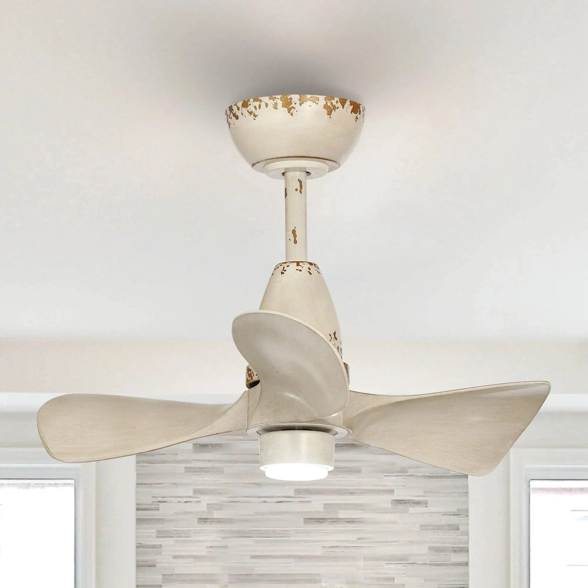 Parrot Uncle 28-Inch Kwang Farmhouse DC Motor Downrod Mount Reversible Ceiling Fan with LED Lighting and Remote Control - Image 24
