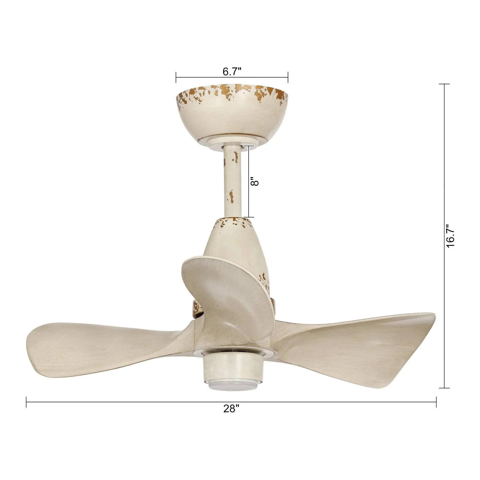 Parrot Uncle 28-Inch Kwang Farmhouse DC Motor Downrod Mount Reversible Ceiling Fan with LED Lighting and Remote Control - Image 30