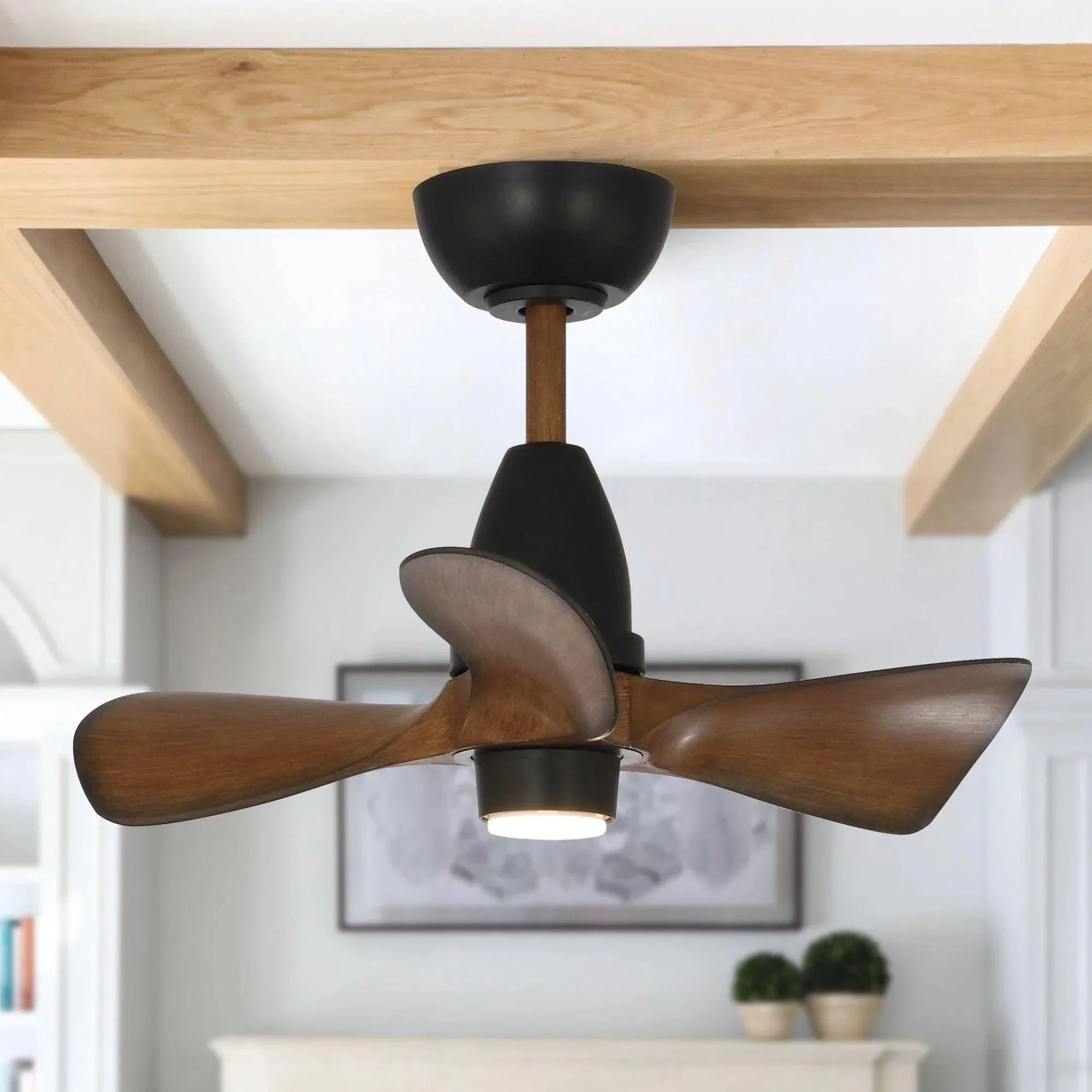 Parrot Uncle 28-Inch Kwang Farmhouse DC Motor Downrod Mount Reversible Ceiling Fan with LED Lighting and Remote Control - Image 5