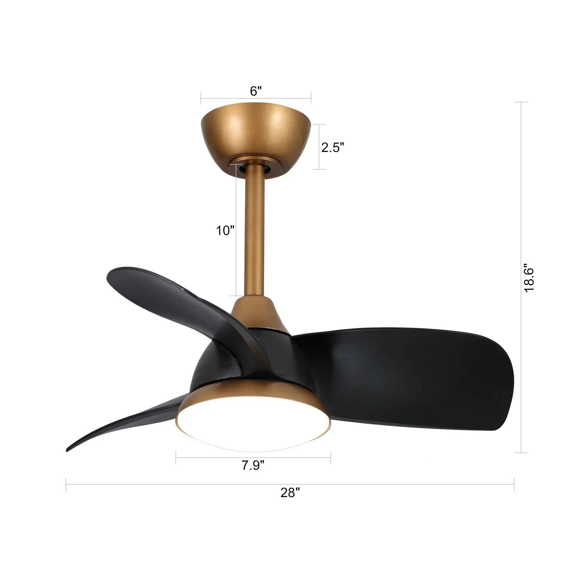 Parrot Uncle 28-Inch Modern DC Motor Downrod Mount Reversible Ceiling Fan with LED Lighting and Remote Control - Image 16