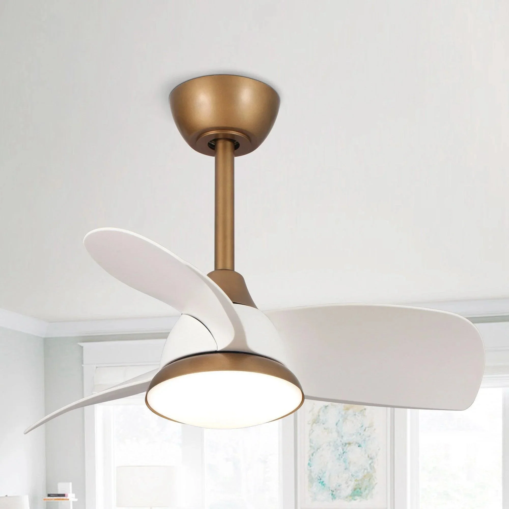 Parrot Uncle 28-Inch Modern DC Motor Downrod Mount Reversible Ceiling Fan with LED Lighting and Remote Control - Image 20