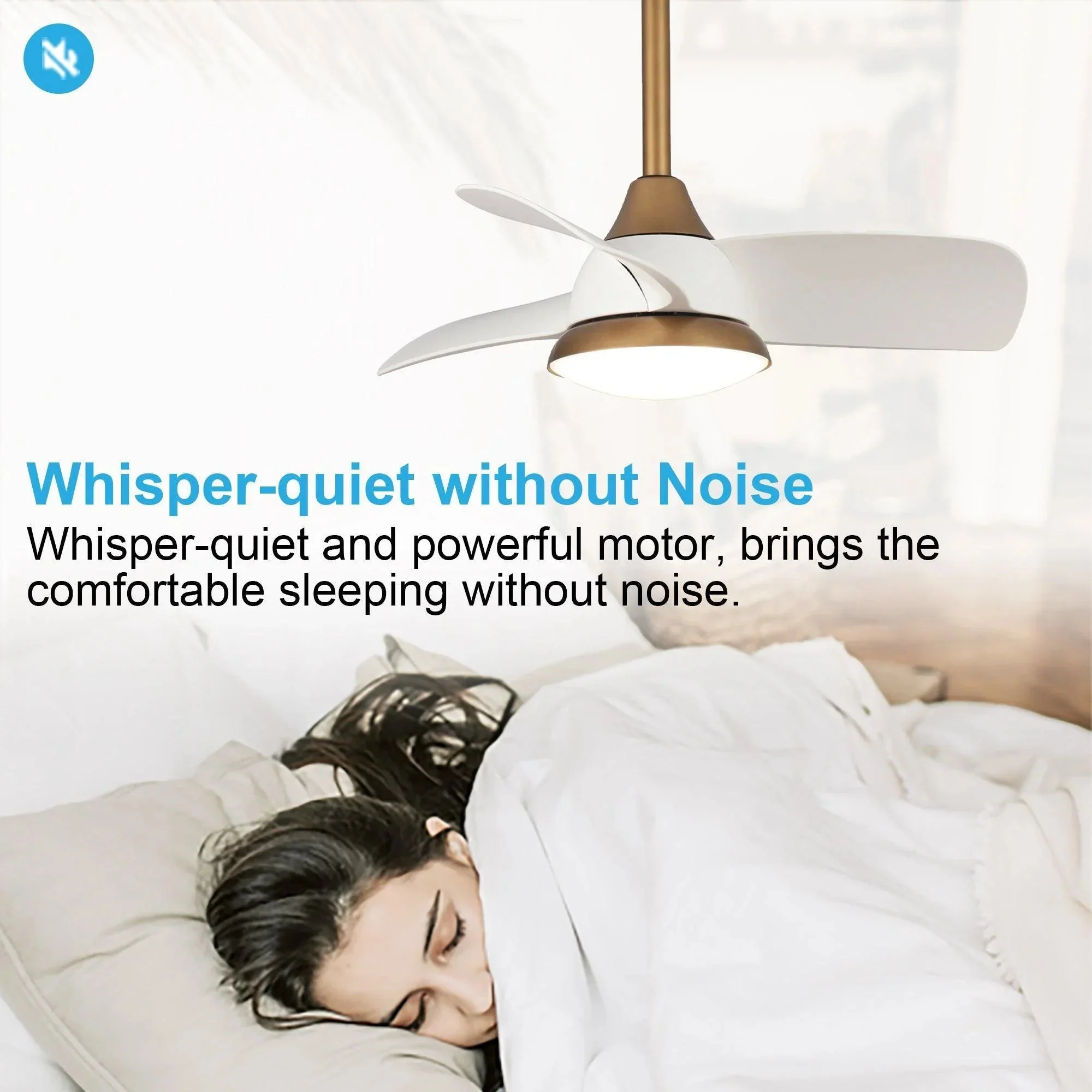 Parrot Uncle 28-Inch Modern DC Motor Downrod Mount Reversible Ceiling Fan with LED Lighting and Remote Control - Image 23