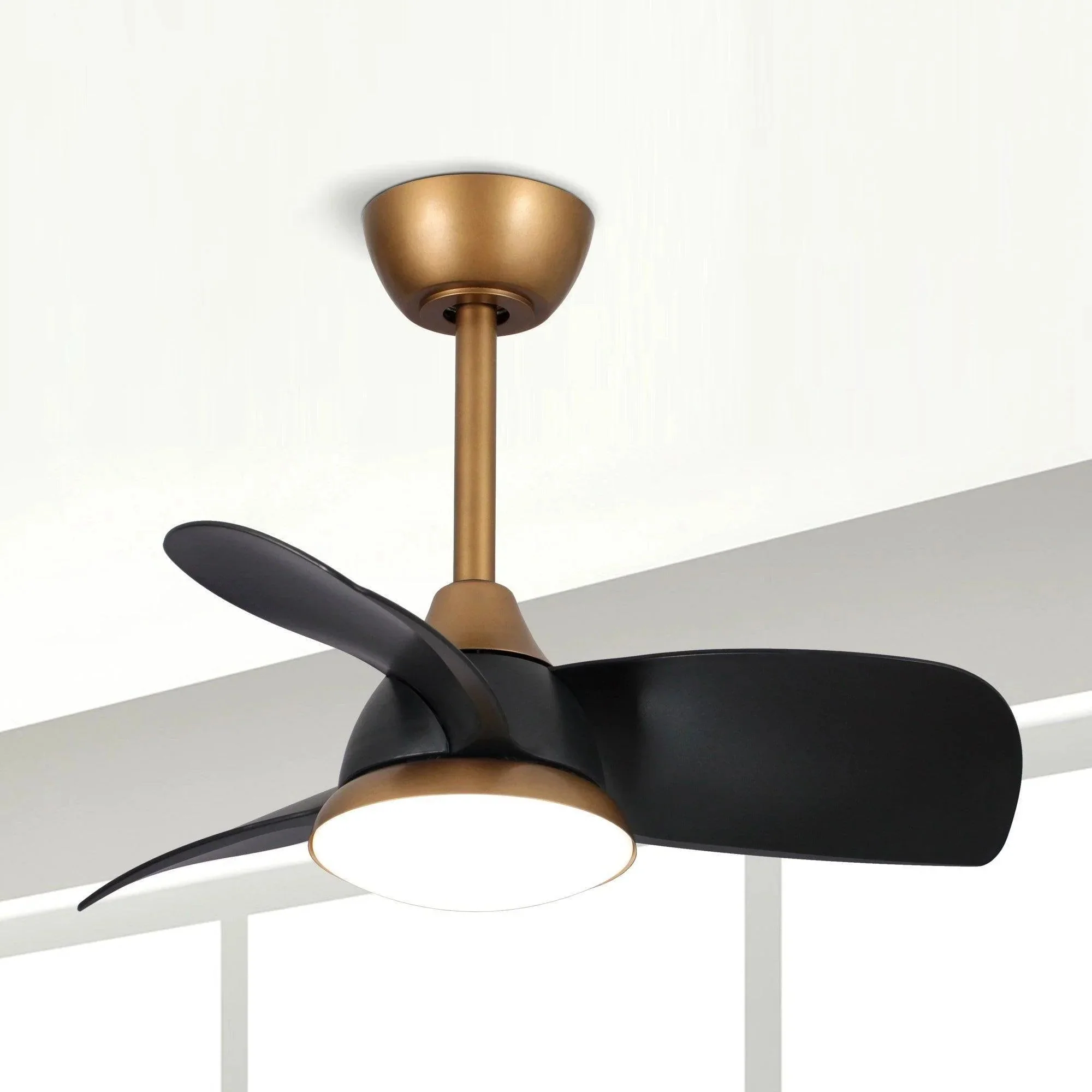 Parrot Uncle 28-Inch Modern DC Motor Downrod Mount Reversible Ceiling Fan with LED Lighting and Remote Control - Image 4